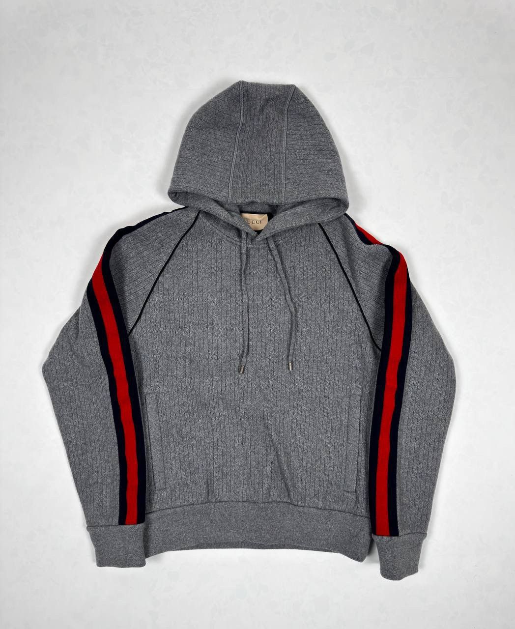Gucci Gucci Web Cashmere Knit Hoodie Size US M / EU 48-50 / 2 - 1 Thumbnail
