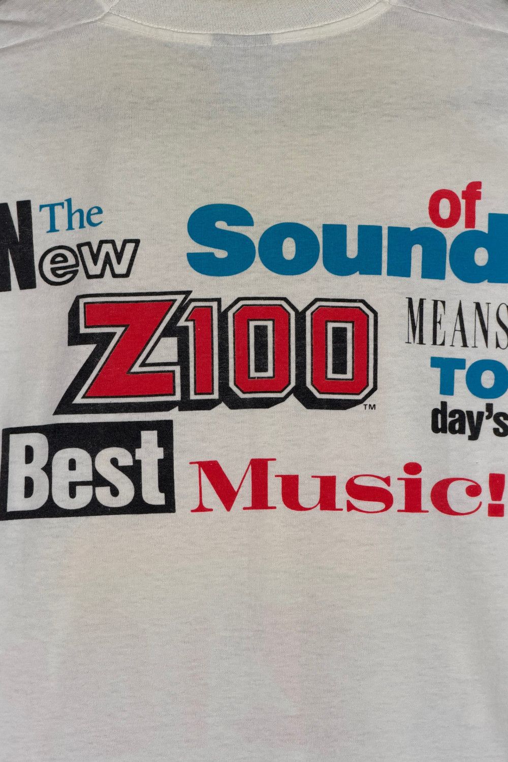 Vintage 1989 Z100 “The New Sound” Double Sided Promo Tee Size US L / EU 52-54 / 3 - 10 Thumbnail