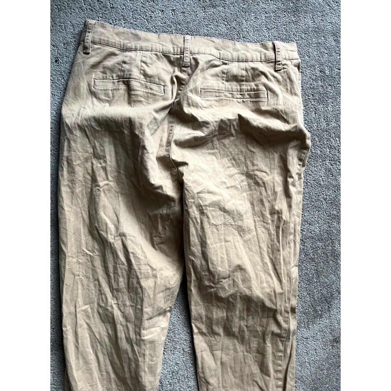 Gloria Vanderbilt Gloria Vanderbilt Chino Pants Beige 14 Regular Women Jeans Cotton Blend Casual Straight Mockup: None Size 36" / US 14 / IT 50 - 4 Thumbnail