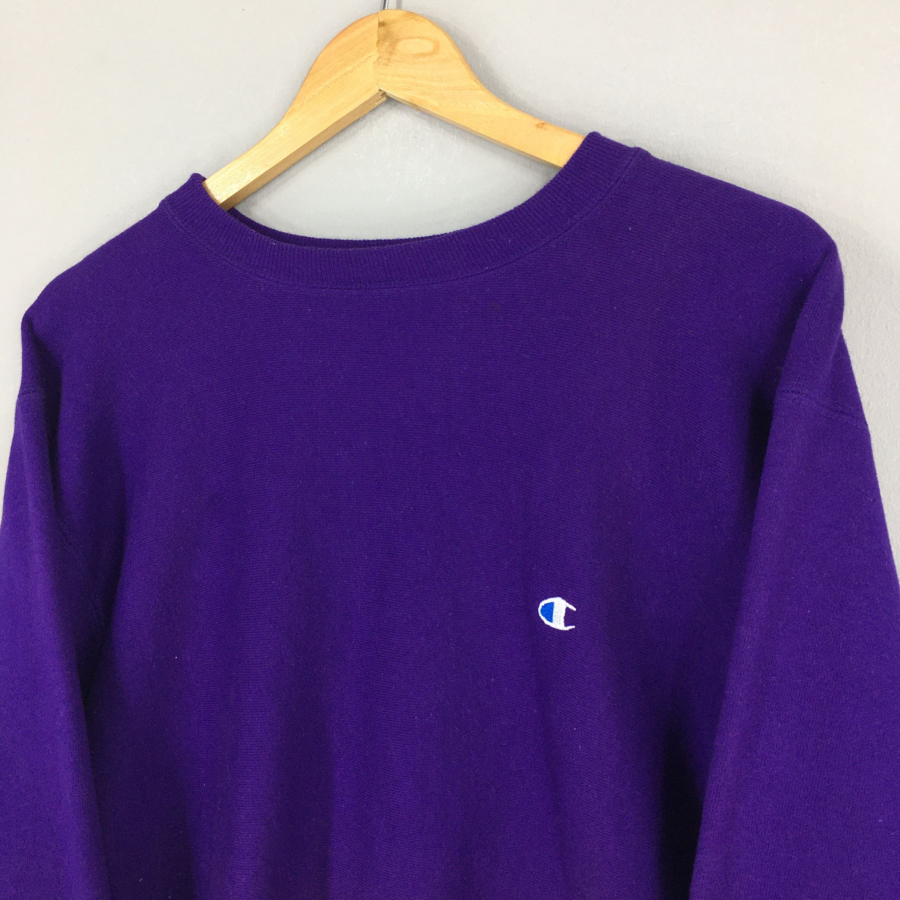 Champion × Vintage Vintage Champion Reverse Weave Purple Sweatshirt Large Size US L / EU 52-54 / 3 - 3 Thumbnail