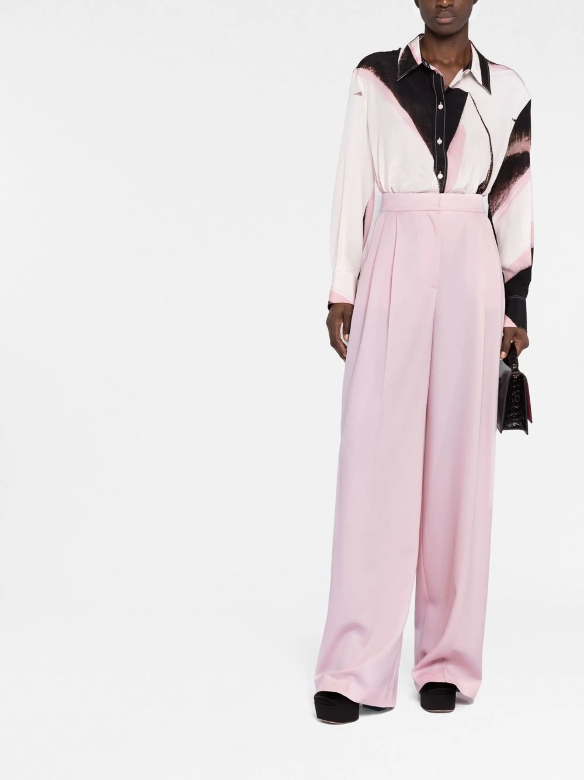 Alexander McQueen o1y0325 Pant in Pink Size 28" / US 6 / IT 42 - 2 Thumbnail