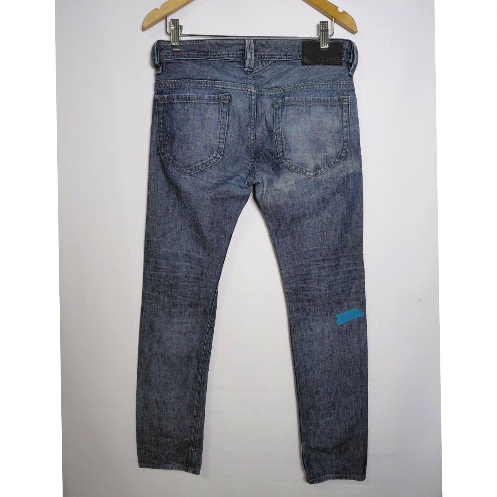 Diesel Diesel Thanaz Jeans Blue Solid Denim Slim Men Size W 29 L 32 Size US 29 - 2 Thumbnail
