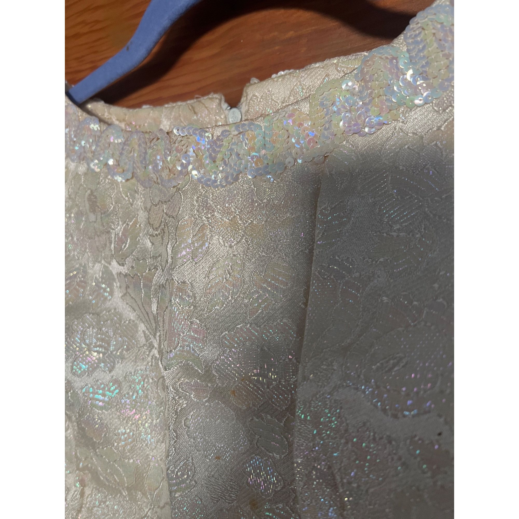 Other Vintage 2-Piece Ivory Brocade Sleeveless Top & slacks With Size M / US 6-8 / IT 42-44 - 2 Thumbnail