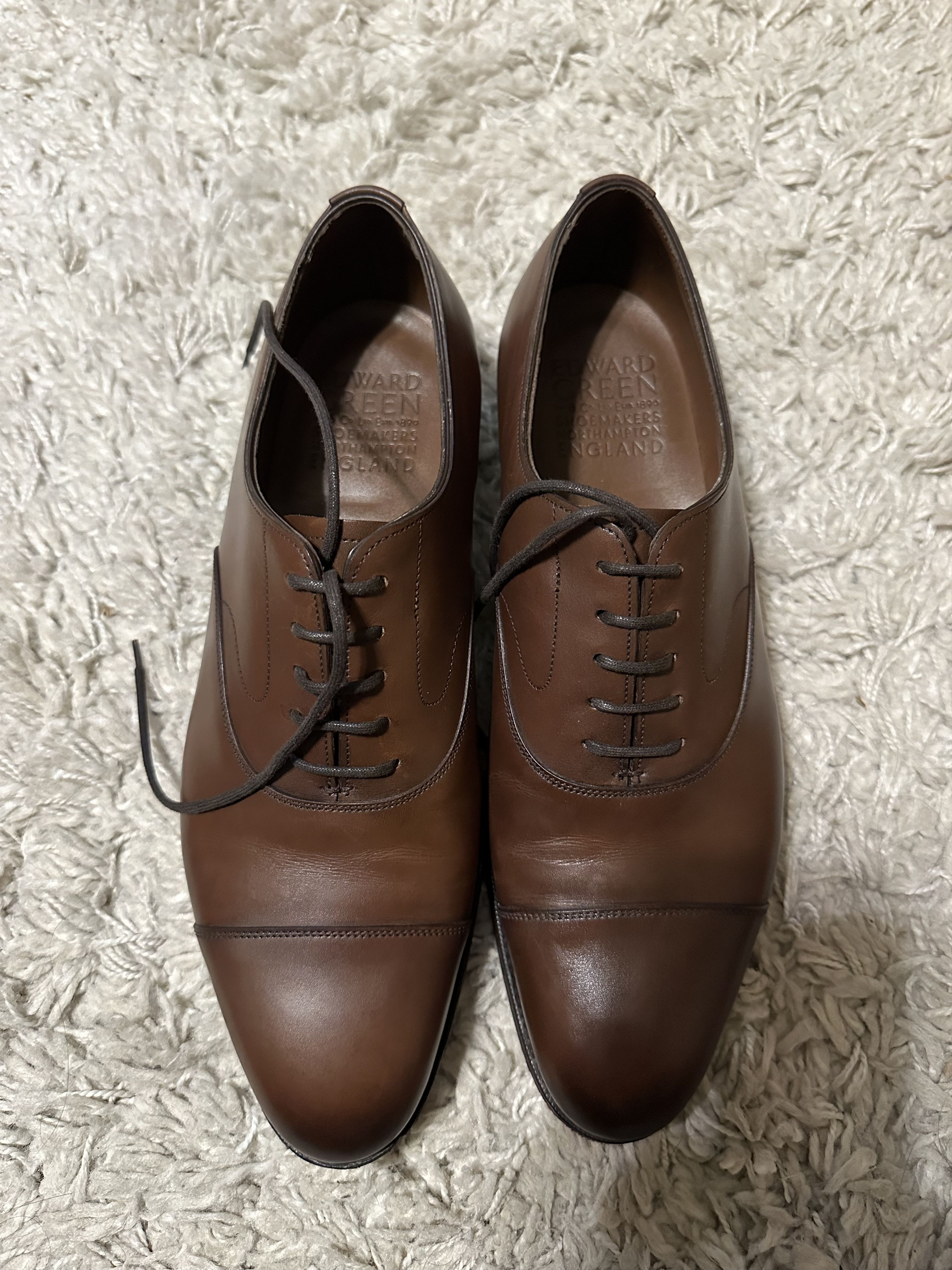 image of Edward Green Chelsea Oxford - 82 Last Shoes in Dark Oak, Men's (Size 8.5)