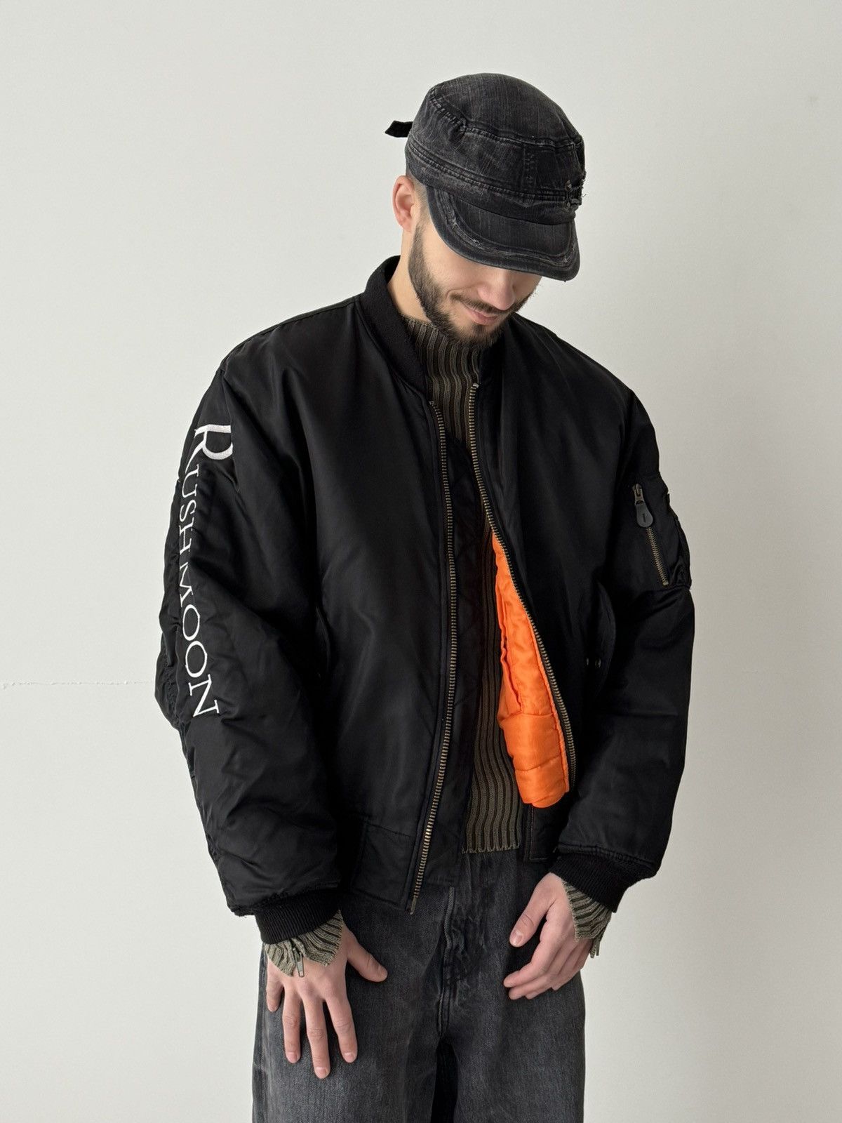 Band Tees Vintage 00s Rushmoon Metal Band MA-1 Bomber Jacket Size US L / EU 52-54 / 3 - 2 Thumbnail