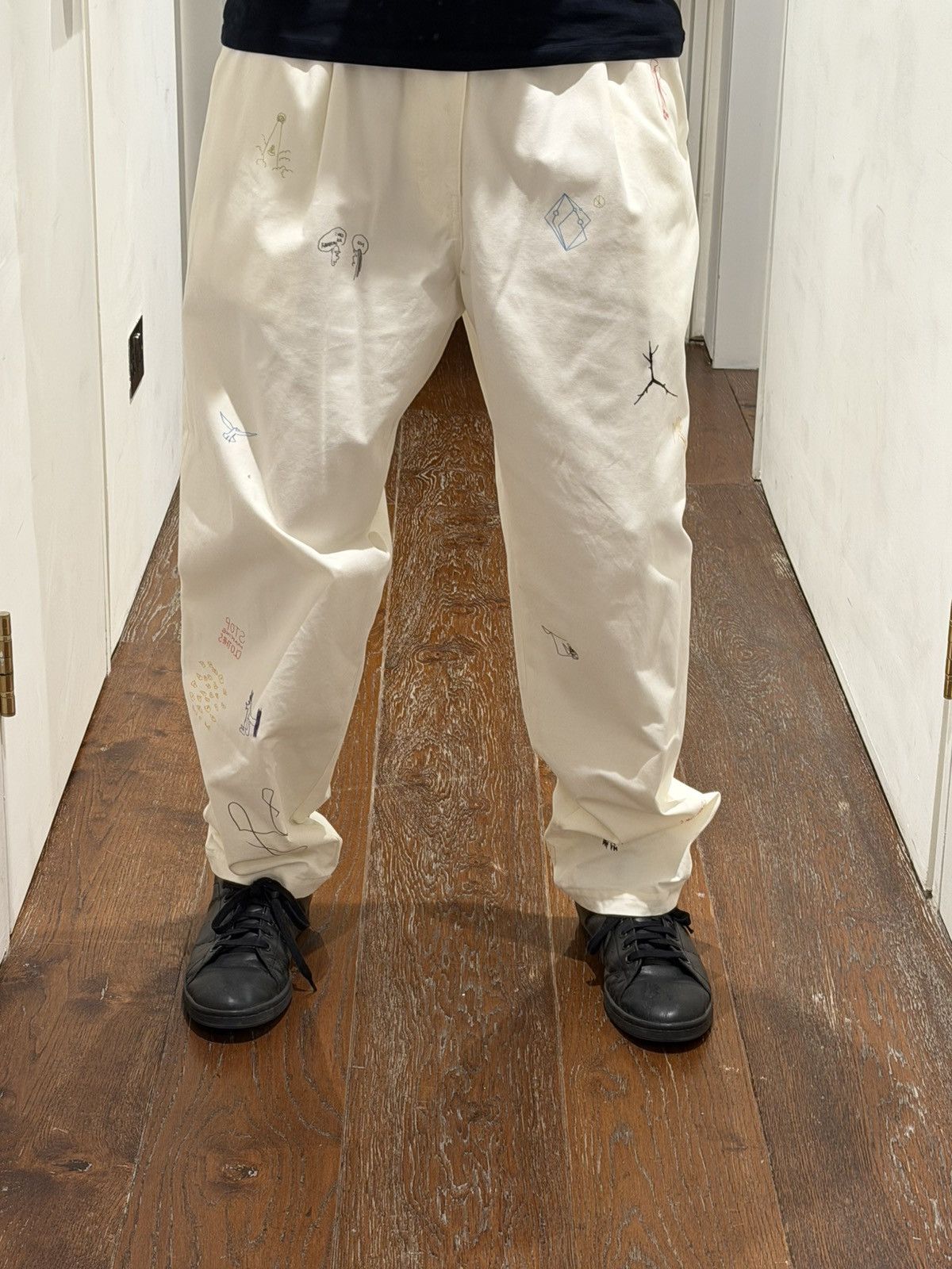 Undercover Undercover White Drawing Trousers Size US 36 / EU 52 - 2 Thumbnail