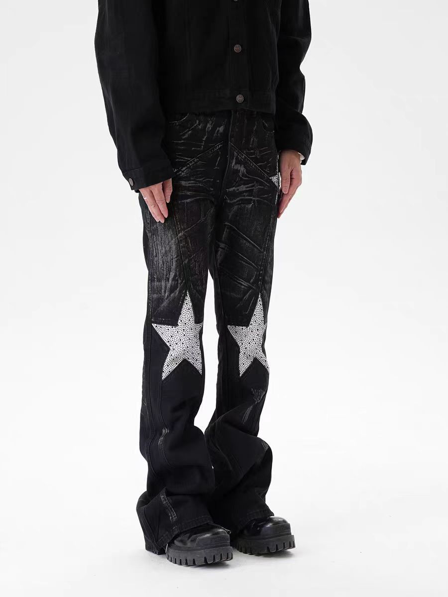 Jean Black pentagram pattern jeans Size US 30 / EU 46 - 3 Thumbnail