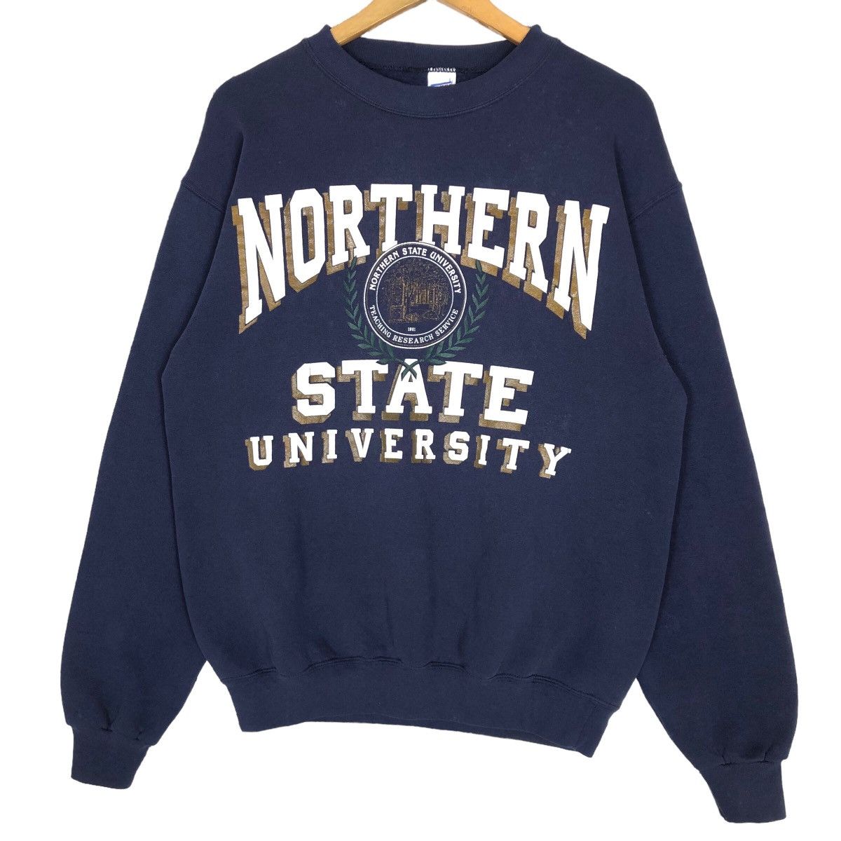 NCAA Vintage 90s Northern State University Wolves Sweatshirt Size US M / EU 48-50 / 2 - 1 Thumbnail