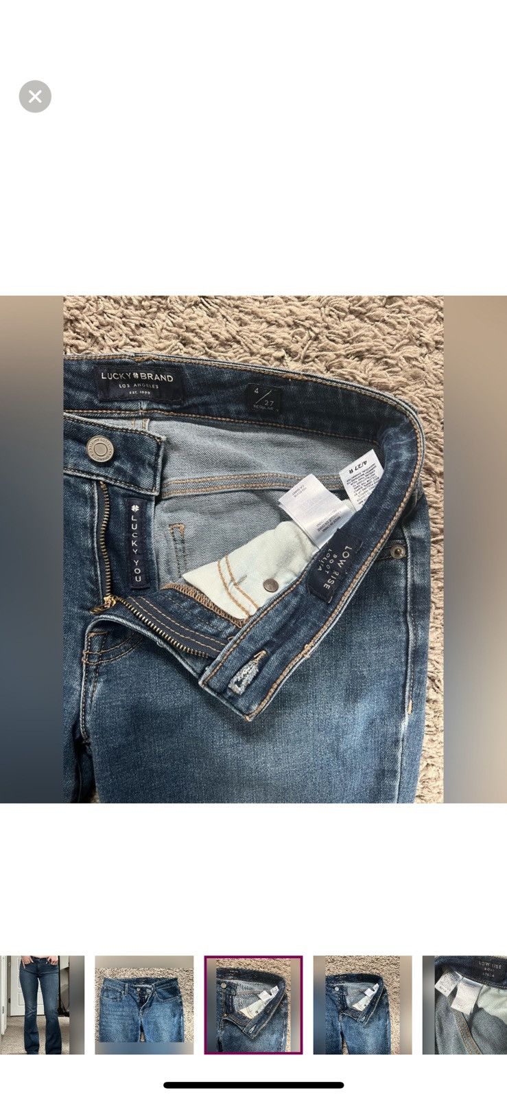 Lucky Brand Lucky Brand "Lolita" Low-Rise Bootcut jeans. Size 27/4. Size 27" / US 4 / IT 40 - 7 Thumbnail