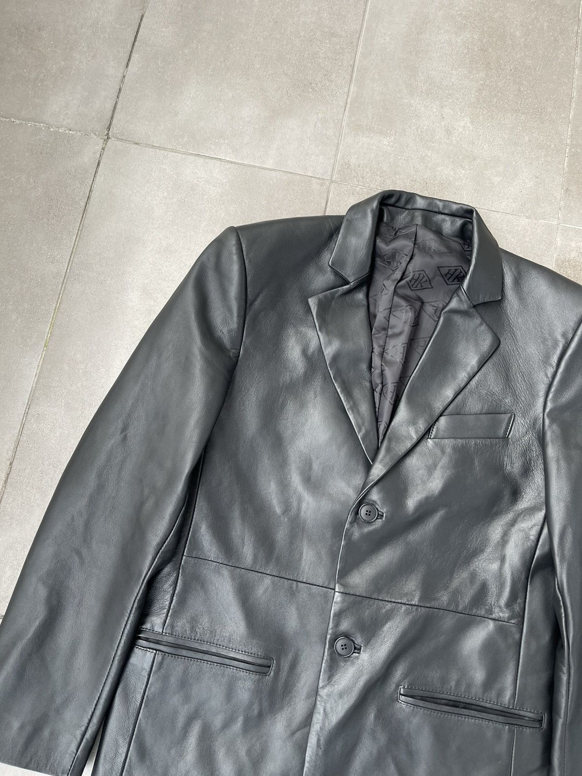 Han Kjobenhavn !DS! FW22 Han Kjobenhavn Black Leather Blazer Jacket Size 36R - 11 Thumbnail