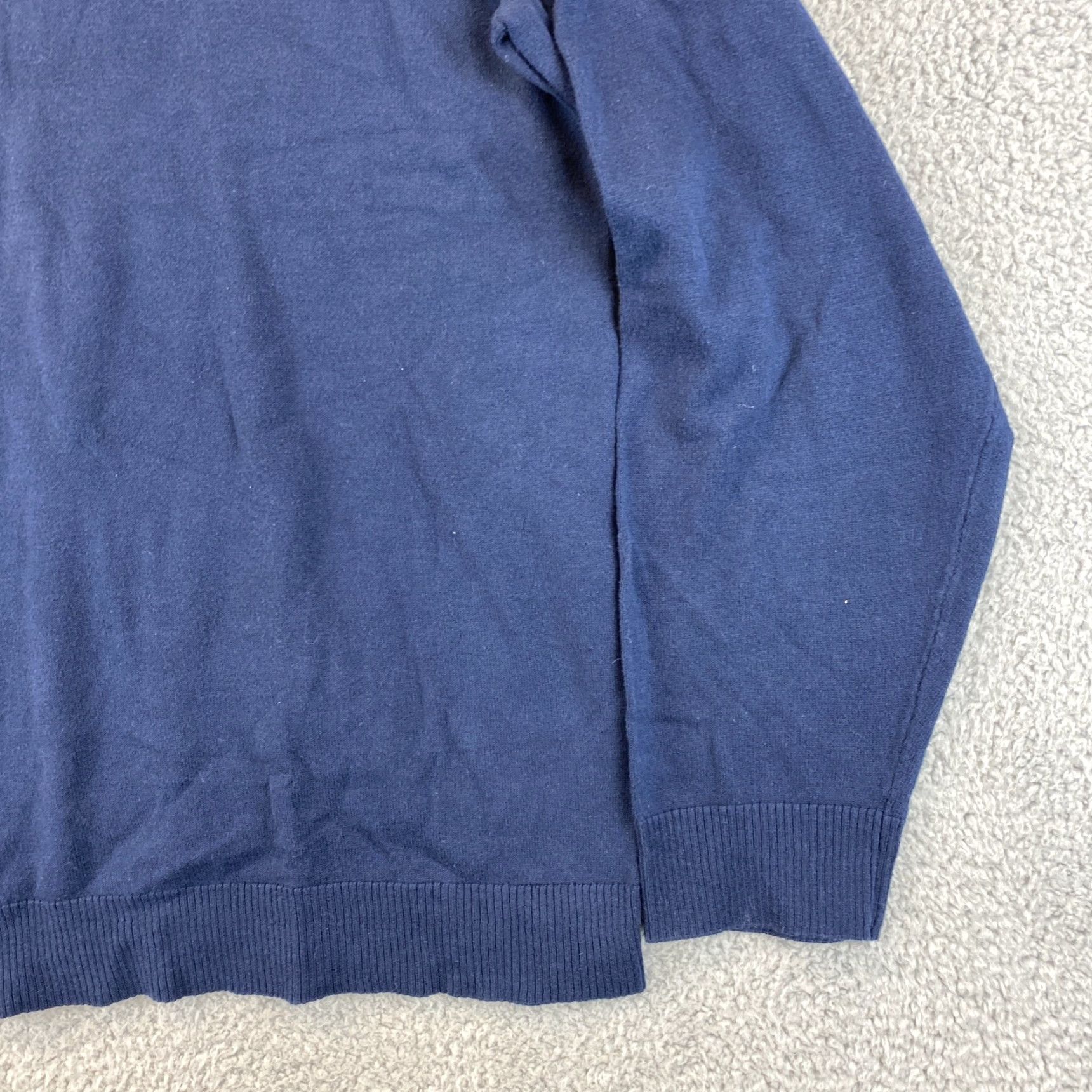 Alfani Alfani Pullover Knit Sweater Men's XL Long Sleeve Navy Blue V-Neck / 66-25 Size US XL / EU 56 / 4 - 2 Thumbnail