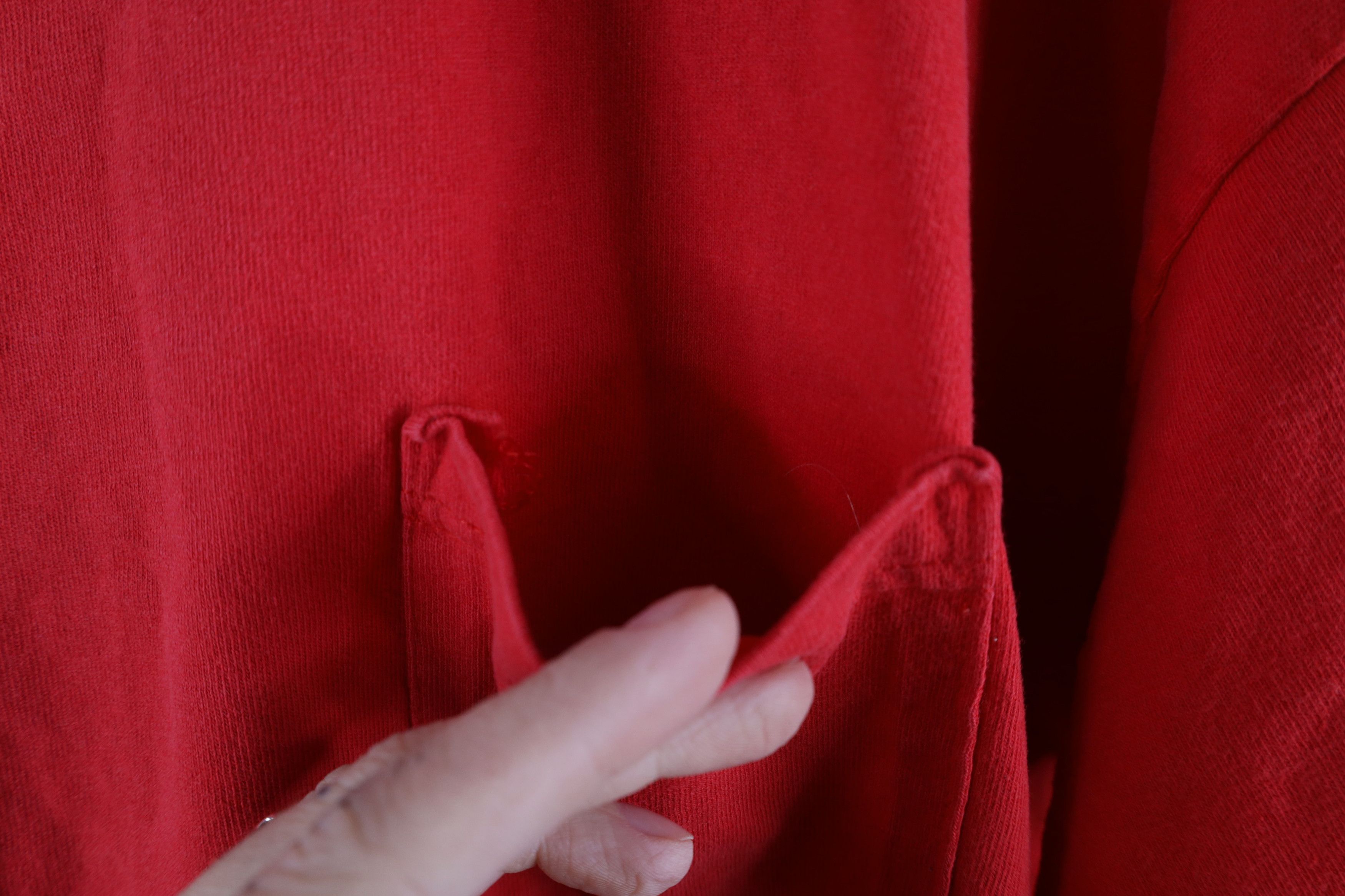 Vintage Vintage 90s Streetwear Fit Pocket T-Shirt Red Cotton USA Size US XL / EU 56 / 4 - 4 Thumbnail
