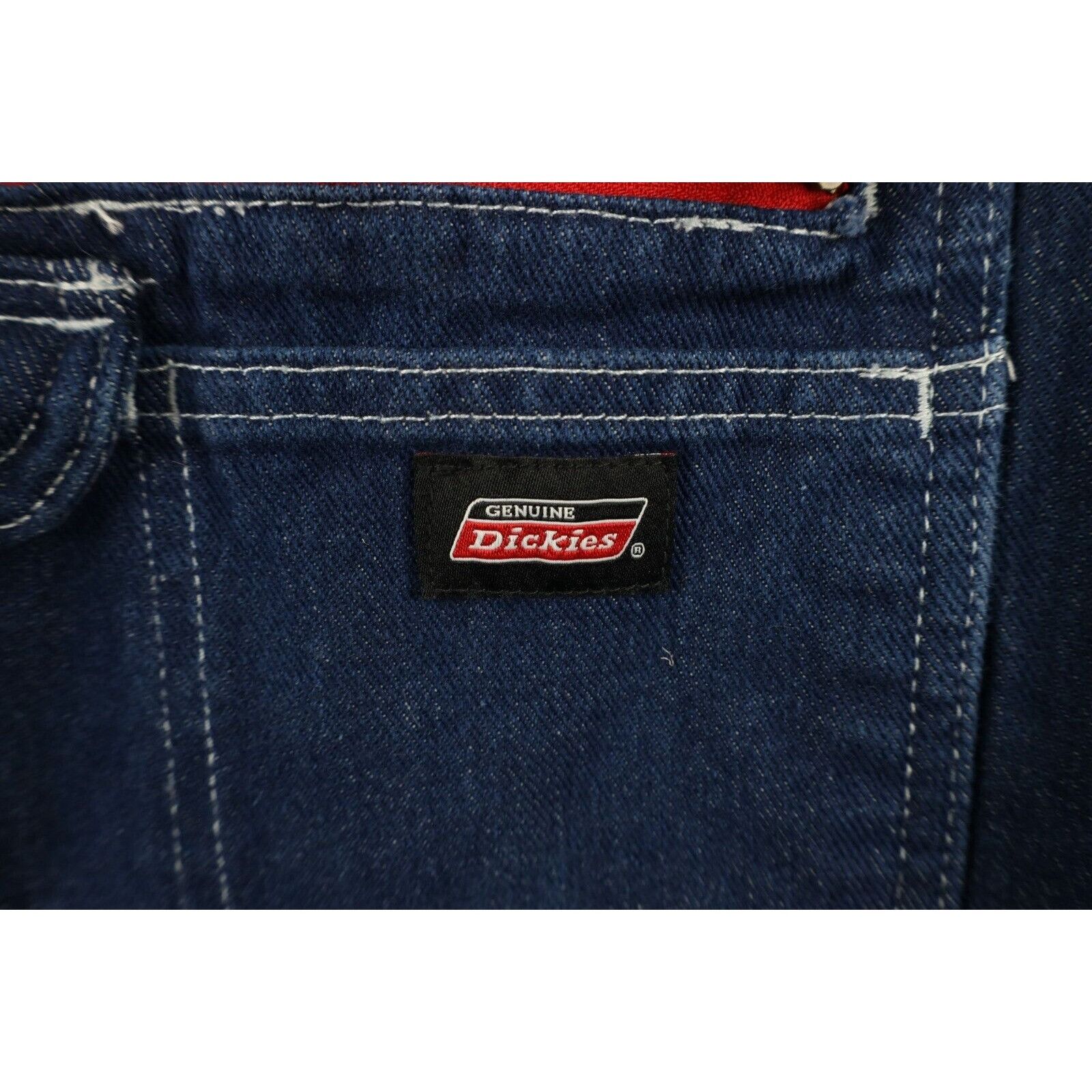 Dickies × Vintage Vintage Y2K Dickies Distressed Wide Leg Dungaree Overalls Size US 30 / EU 46 - 6 Thumbnail