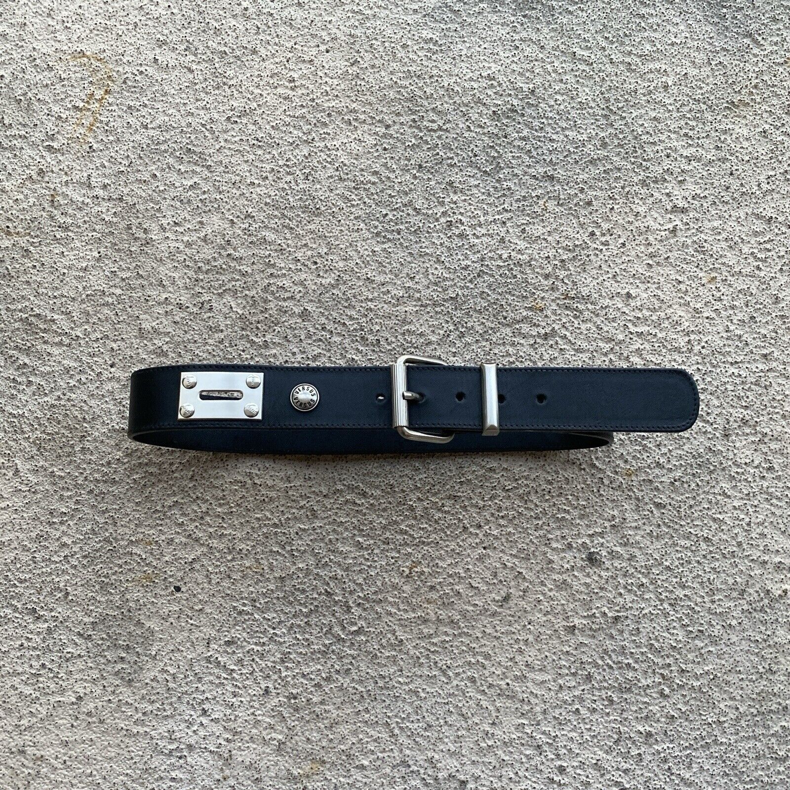 Versus Versace Versus Gianni Versace Leather Belt Big Buckle Medusa Size 30 - 1 Thumbnail