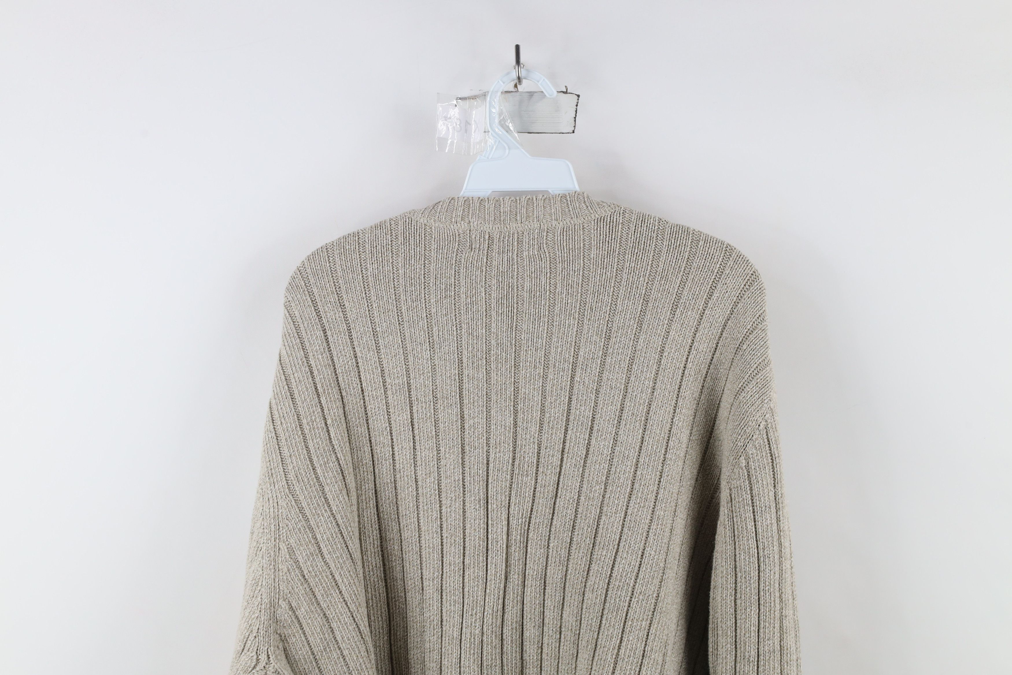 Eddie Bauer × Vintage Vintage Eddie Bauer Heavyweight Ribbed Knit Sweater Beige Size US XL / EU 56 / 4 - 8 Thumbnail