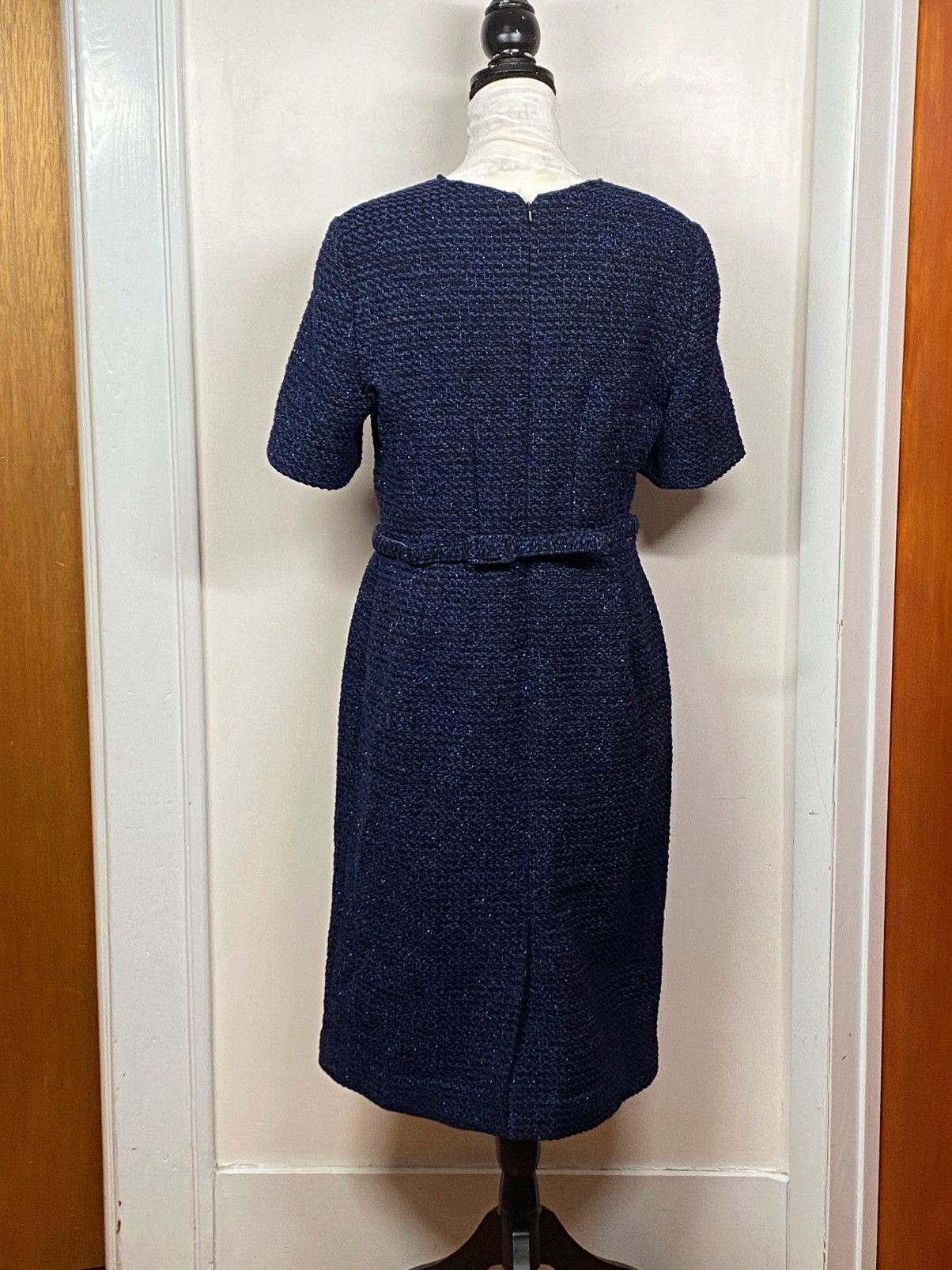 Oscar De La Renta OSCAR DE LA RENTA Lurex Check Tweed Pencil Dress size 14 Size XL / US 12-14 / IT 48-50 - 9 Thumbnail