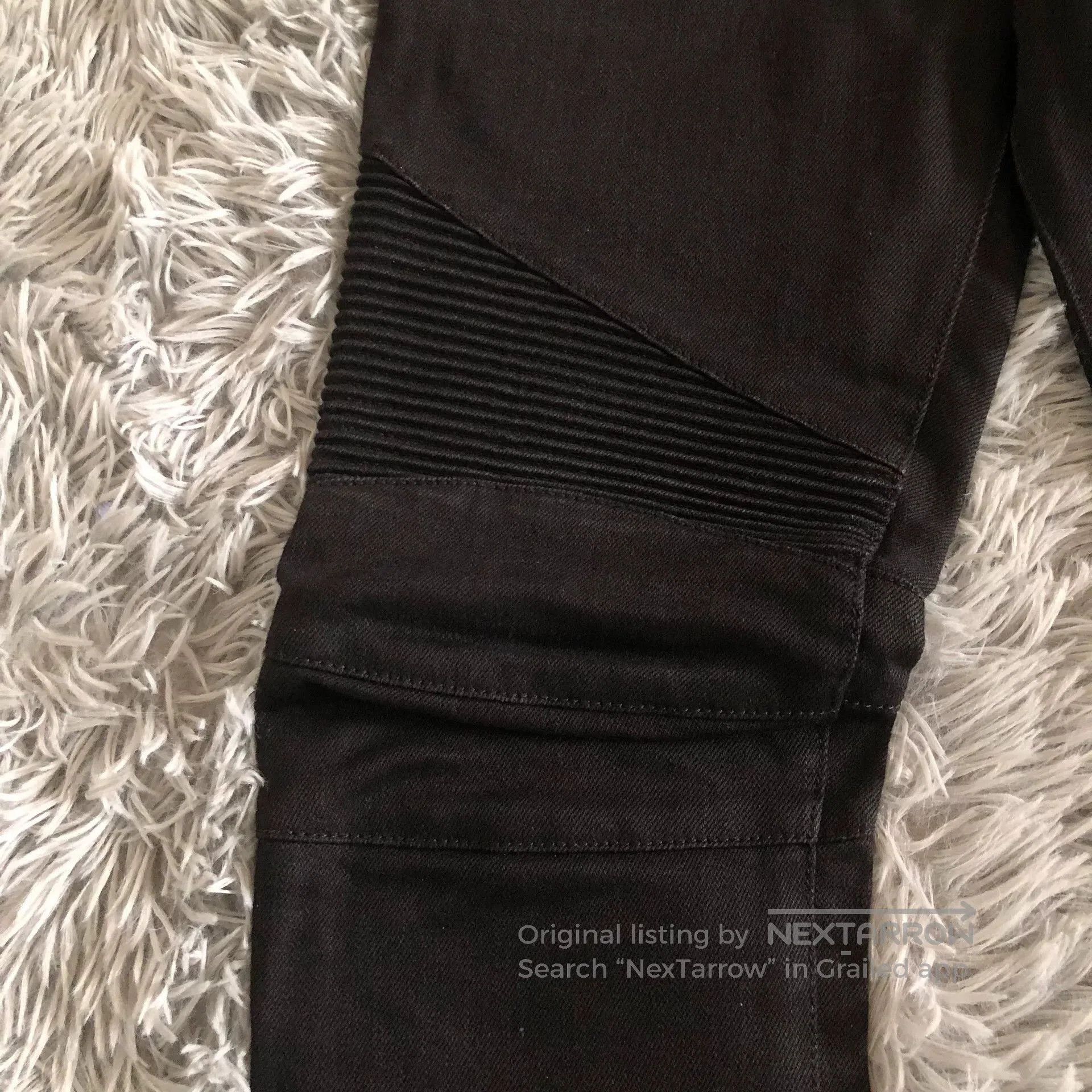 Balmain Balmain Leather Patch Moto Jeans. Size US 28 / EU 44 - 2 Thumbnail