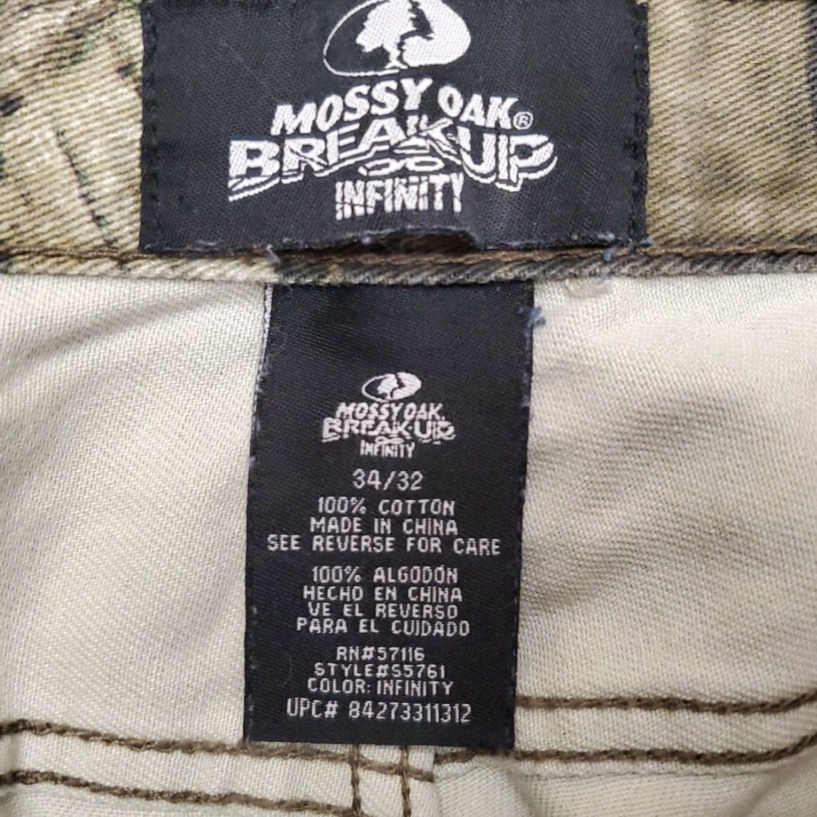 Vintage Mossy Oak Infinity Camo Pants Mens L Twill Camouflage Jeans Retro Hunting Cargo 5-Pocket USA Outdoor Mens Size US 33 - 4 Thumbnail