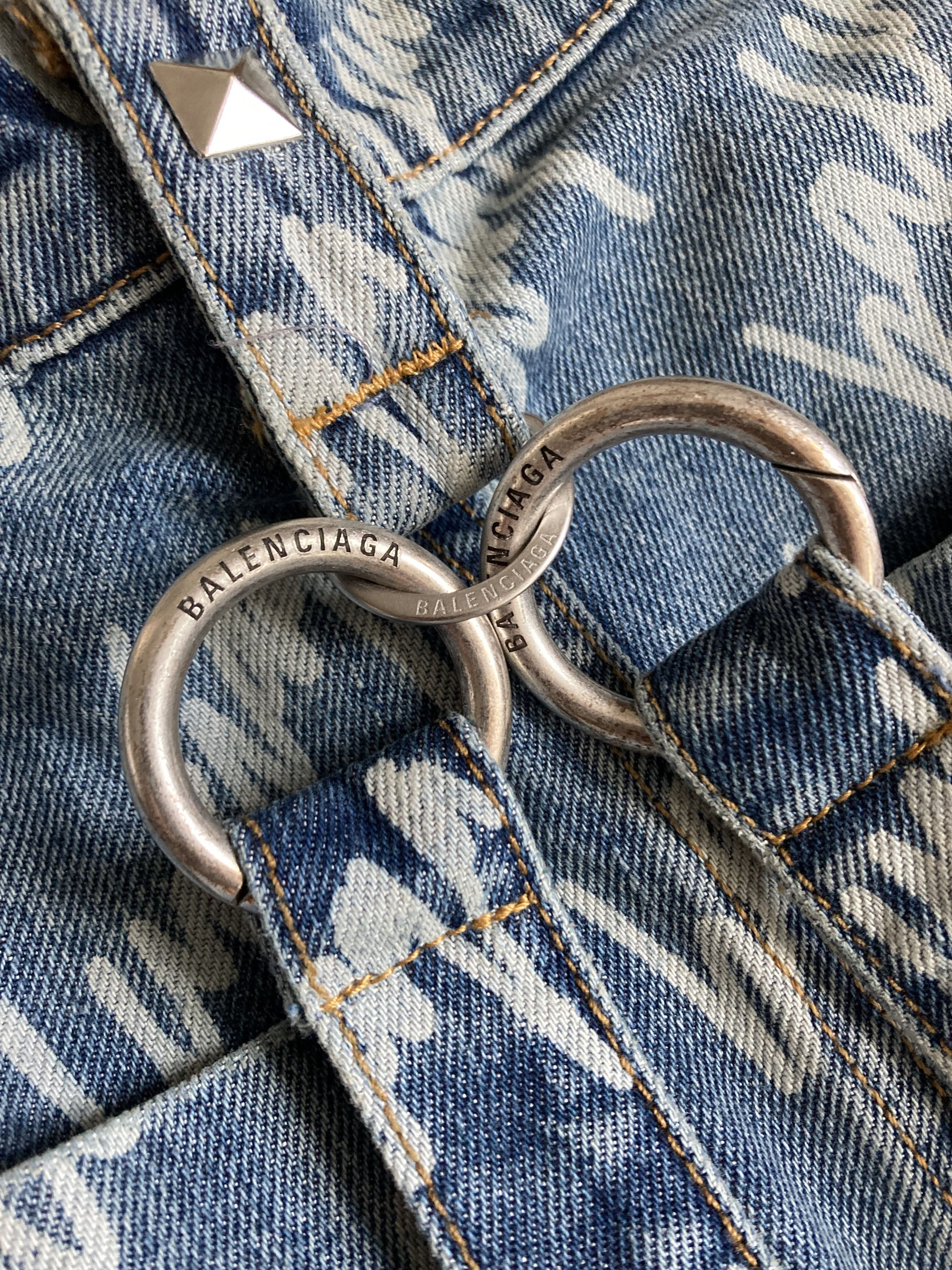 Balenciaga Balenciaga Raver Denim Script Logo Size US 30 / EU 46 - 5 Thumbnail