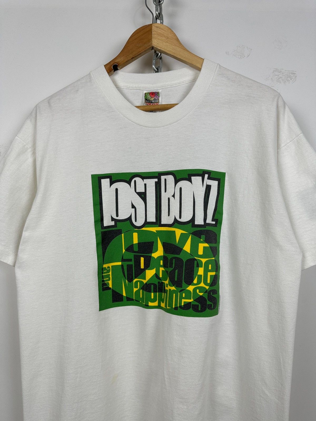 Band Tees 1997 Vintage Lost Boyz Love, Peace & Nappiness Band T-Shirt Size US XL / EU 56 / 4 - 3 Thumbnail