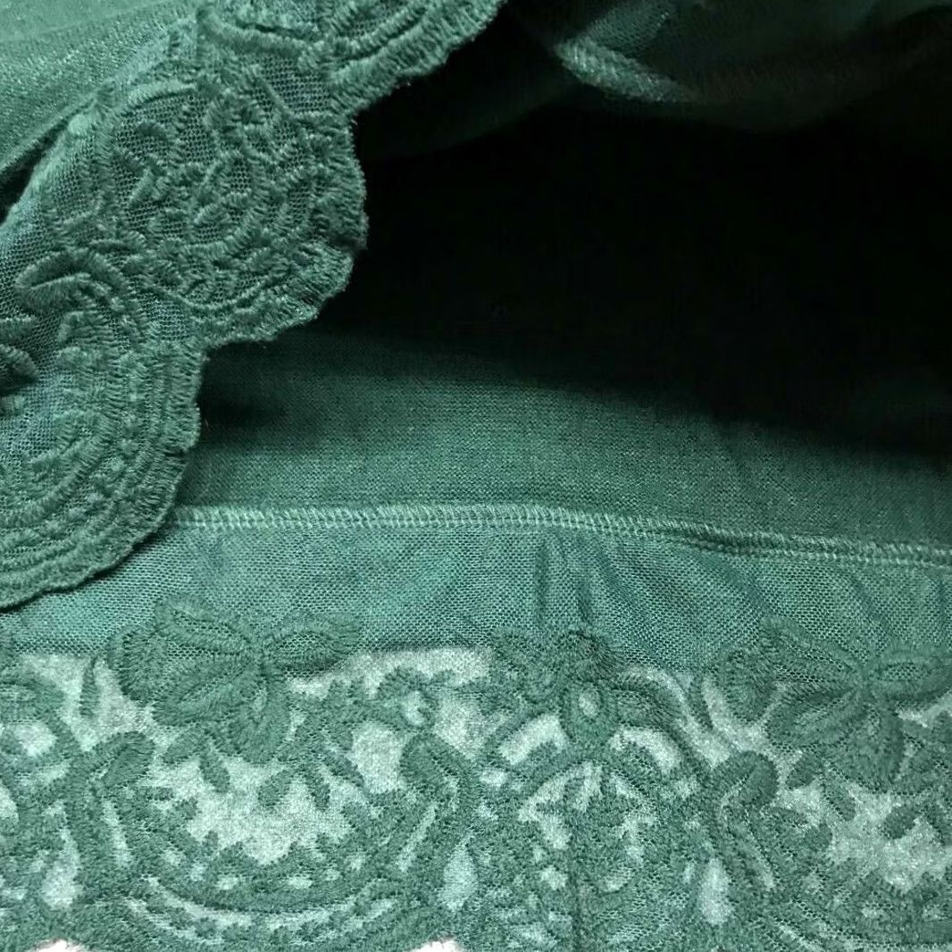 Vintage VINTAGE Est. 1946 Blouse Womens S Green Long Sleeve Scoop Neck Floral Lace Size S / US 4 / IT 40 - 6 Thumbnail