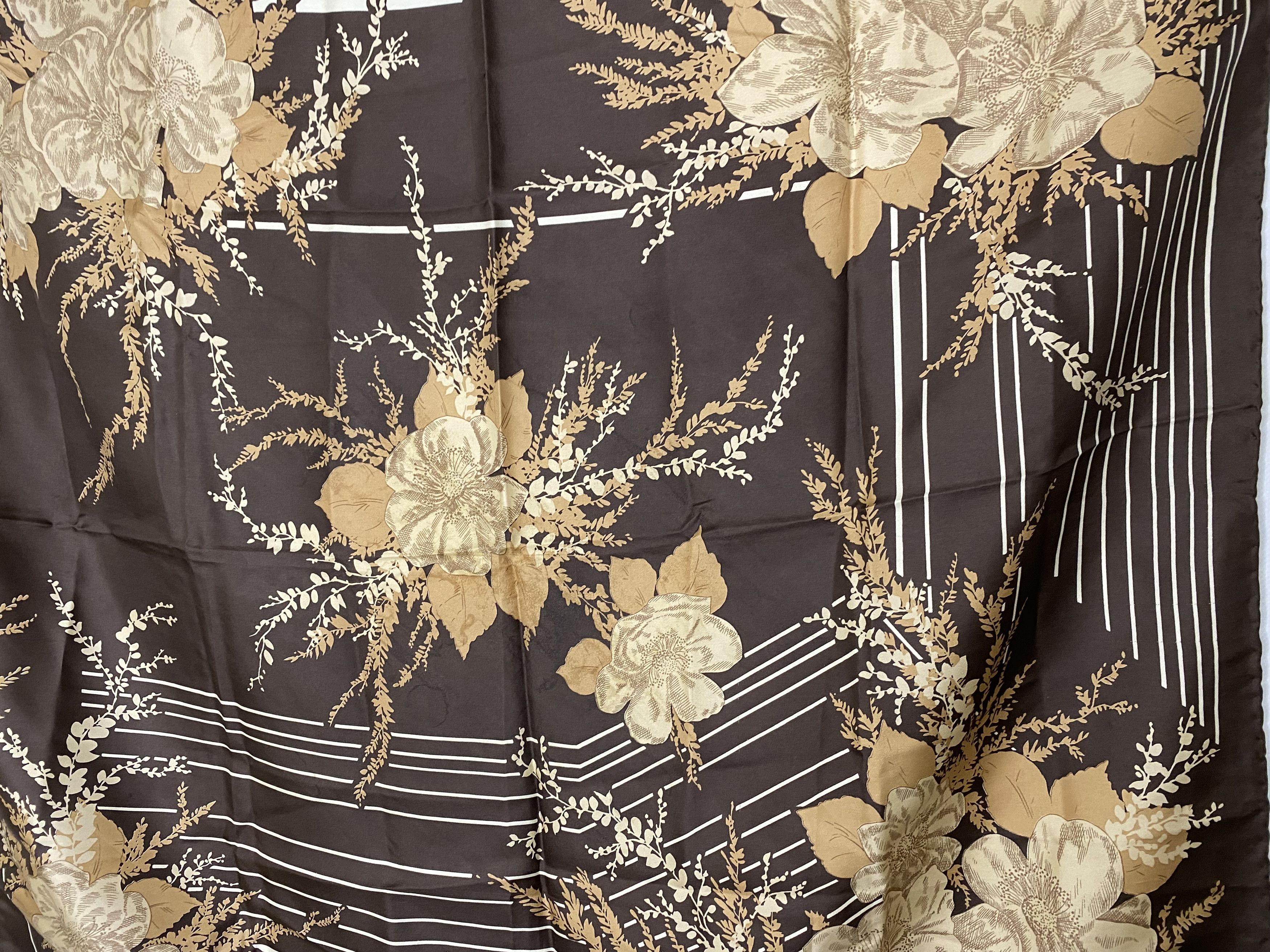 Vintage VINTAGE 90’S JEAN PAREL SCARF SILK FLORAL PRINT Size ONE SIZE - 2 Thumbnail
