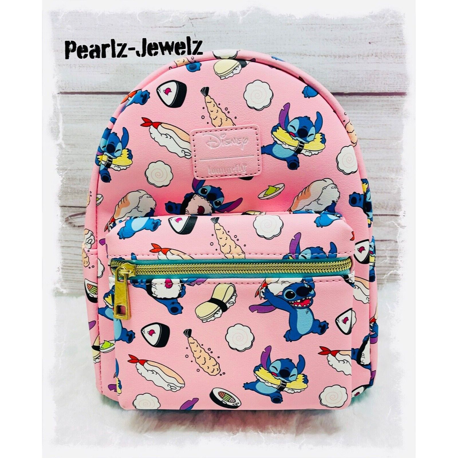 image of Loungefly Disney Lilo & Stitch Sushi Stitch Pink Mini Backpa, Women's