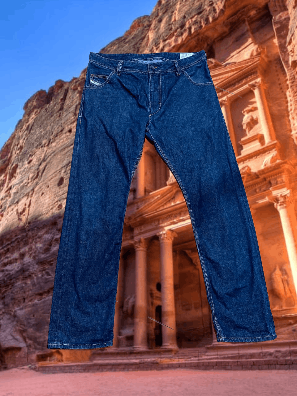 Diesel DIESEL KROOLEY jeans pants blue logo Y2K vintage Size US 34 / EU 50 - 1 Thumbnail