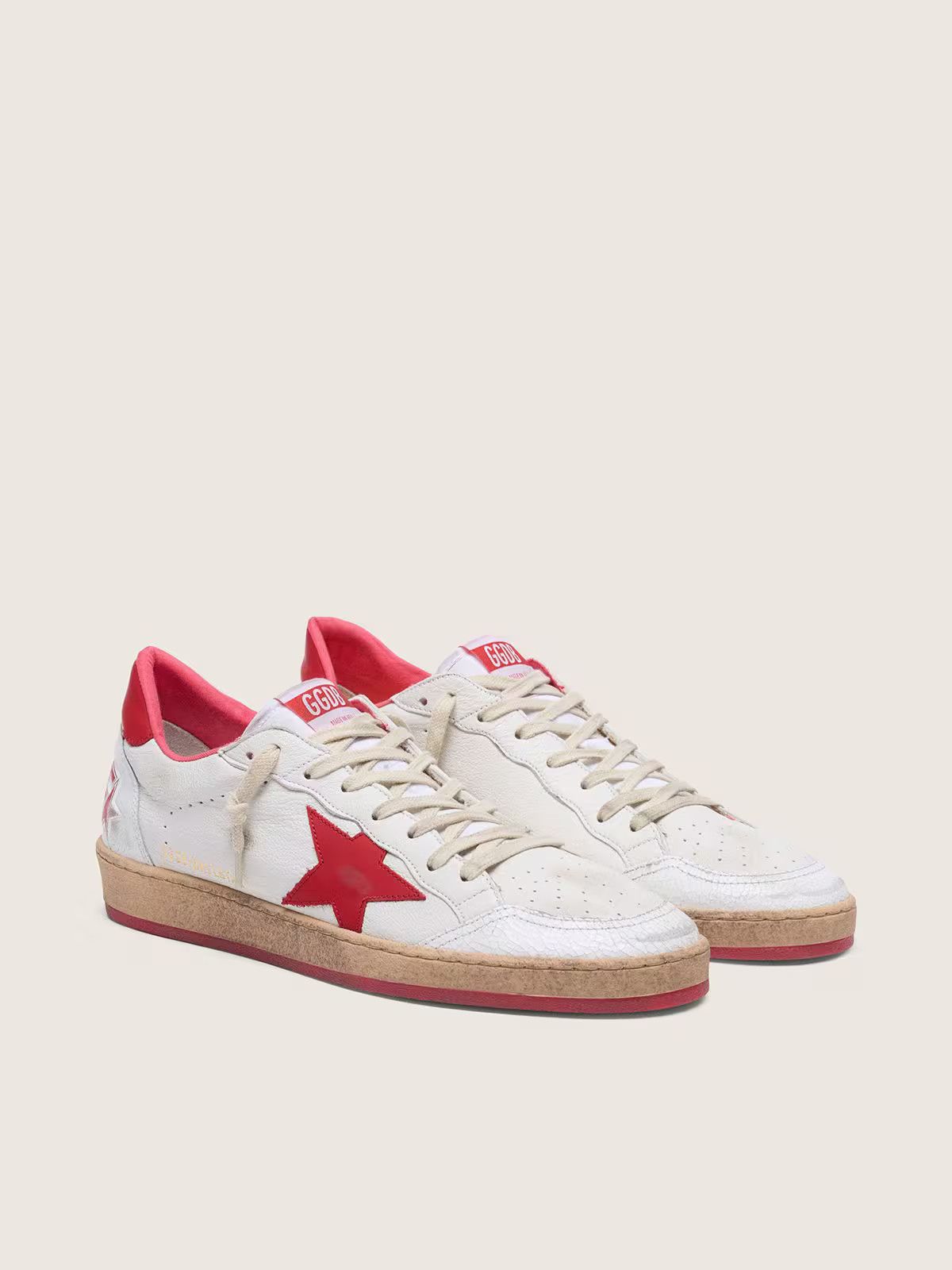 Golden Goose o1d2blof0326 Super-Star Sneakers in White/Red Size US 9 / EU 42 - 2 Thumbnail