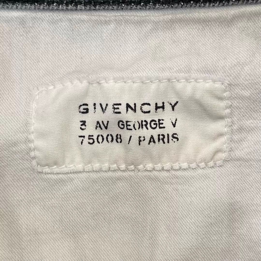Givenchy Givenchy gray/white colorblock logo denim jacket Size XXS / US 00 / IT 34 - 5 Thumbnail