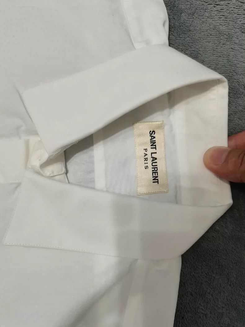Saint Laurent Paris Classic White Cotton Shirt by YSL-2505 Size US M / EU 48-50 / 2 - 7 Thumbnail