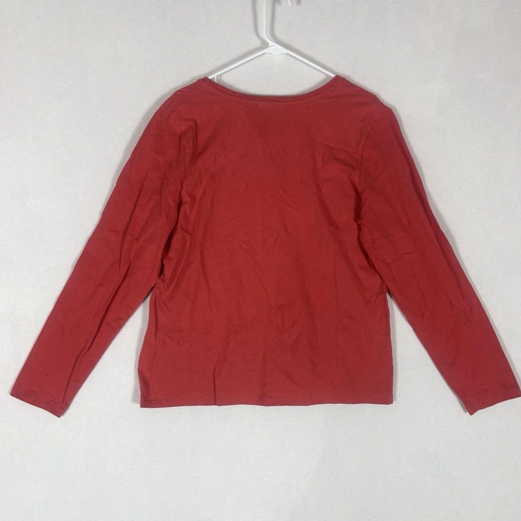 Croft & Barrow Croft & Barrow Womens XL T-Shirt Long Sleeve Solid Stretch NWT Orange Size XL / US 12-14 / IT 48-50 - 7 Thumbnail