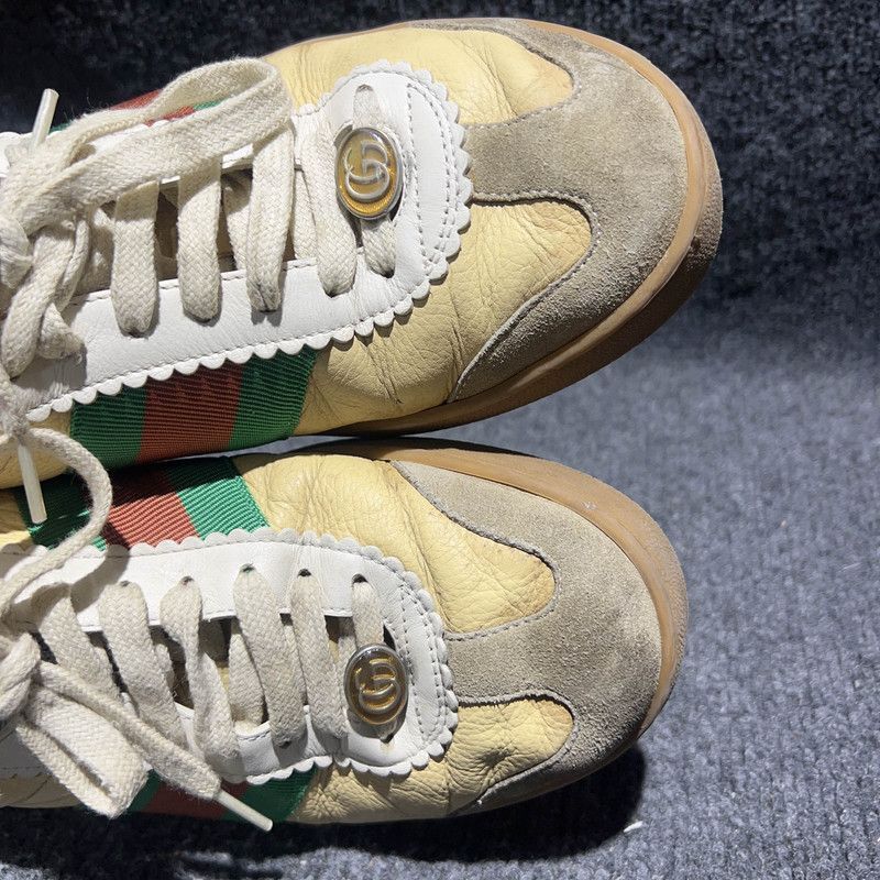 Gucci Gucci G74 Web Leather Low-top Sneakers for Men Size US 8 / EU 41 - 5 Thumbnail