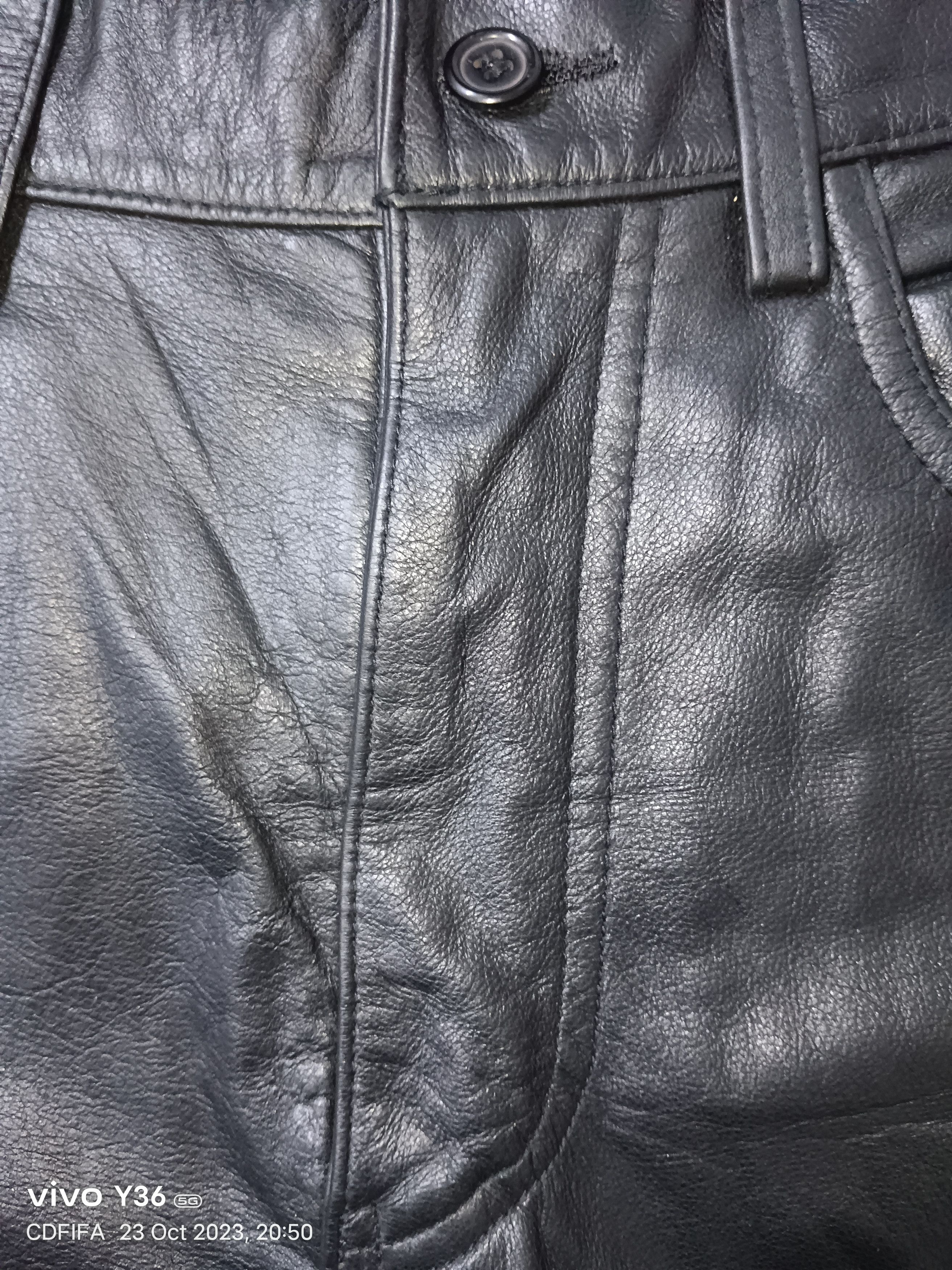Louis Philippe Louis Chavlon Genuine Leather Pants Size US 28 / EU 44 - 5 Thumbnail