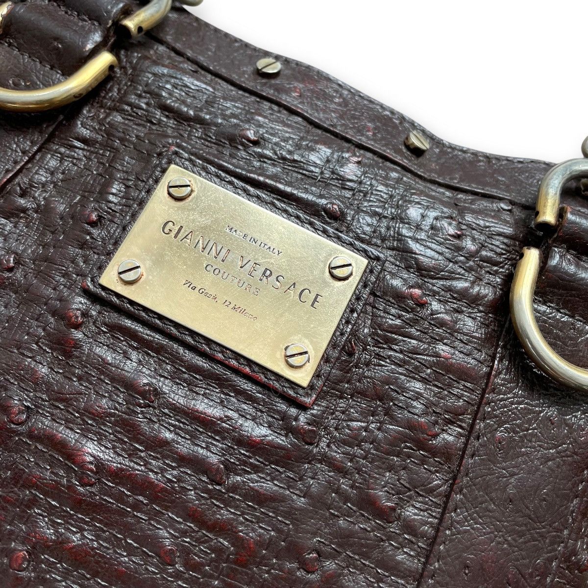 Designer × Versace × Vintage VINTAGE GIANNI VERSACE COUTURE PATENT LEATHER HANDBAG Size ONE SIZE - 5 Thumbnail