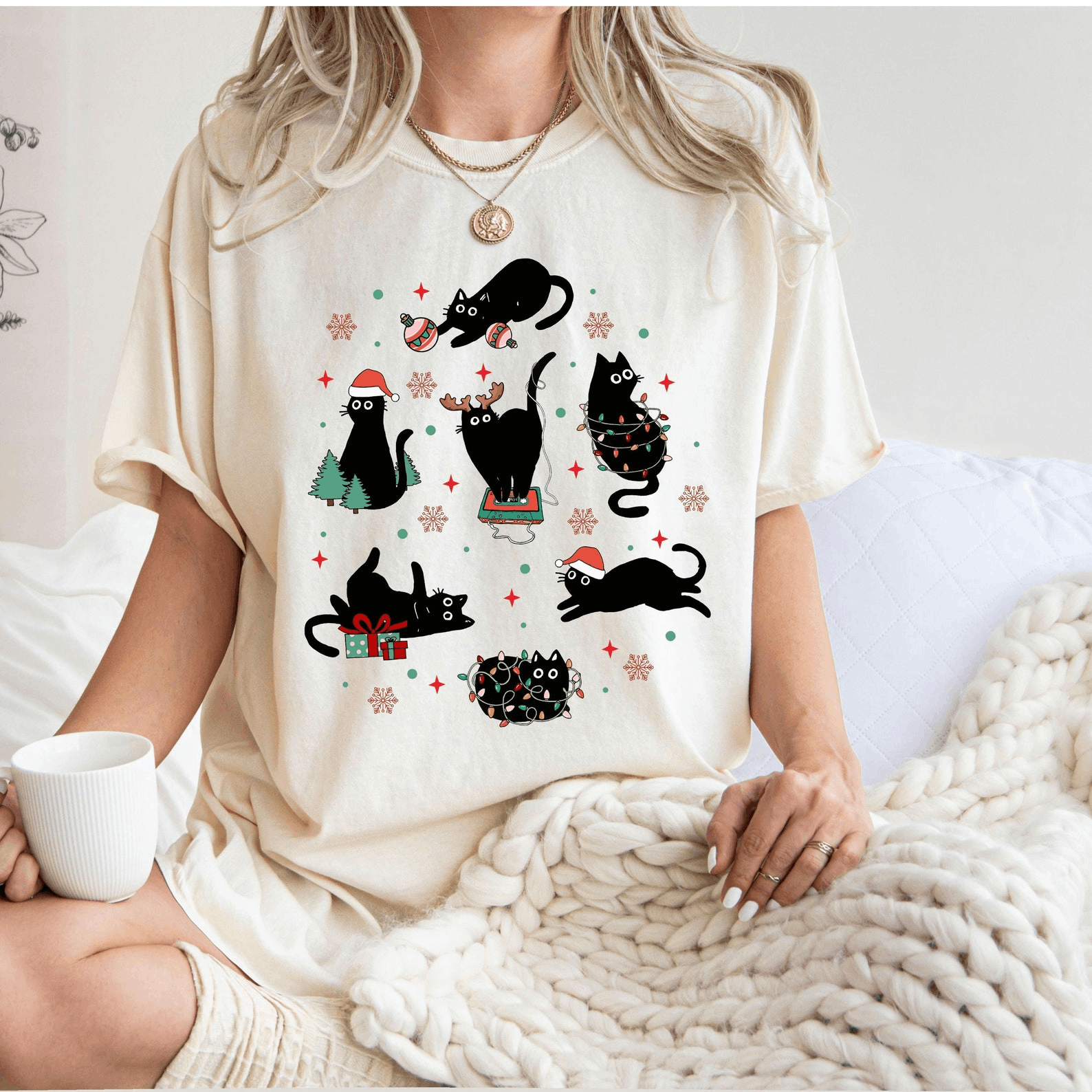 Other Christmas Cats Shirt Size M / US 6-8 / IT 42-44 - 2 Thumbnail