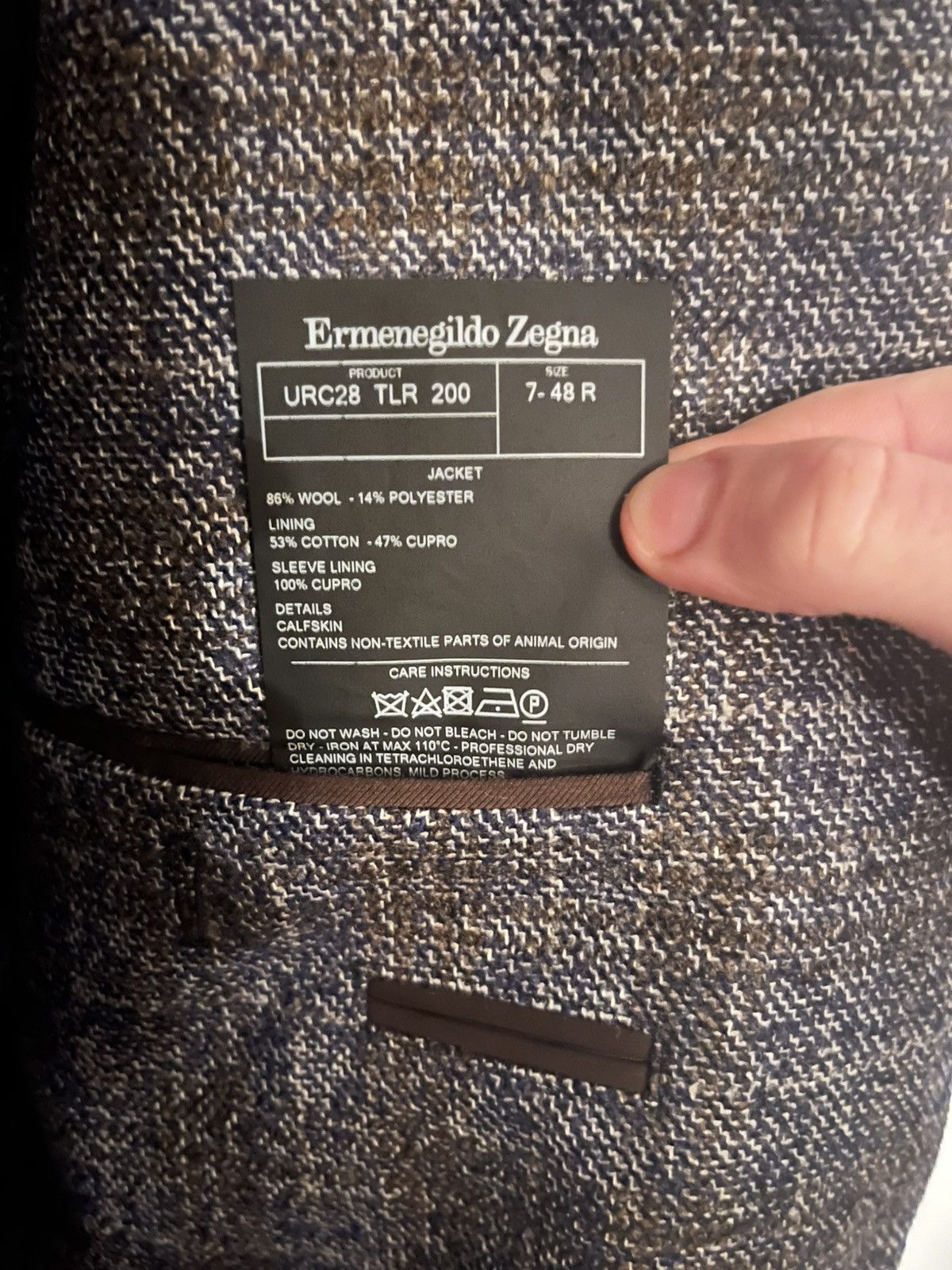 Ermenegildo Zegna Ermenegildo zegna grey check blazer size uk 38r Size 38R - 3 Thumbnail