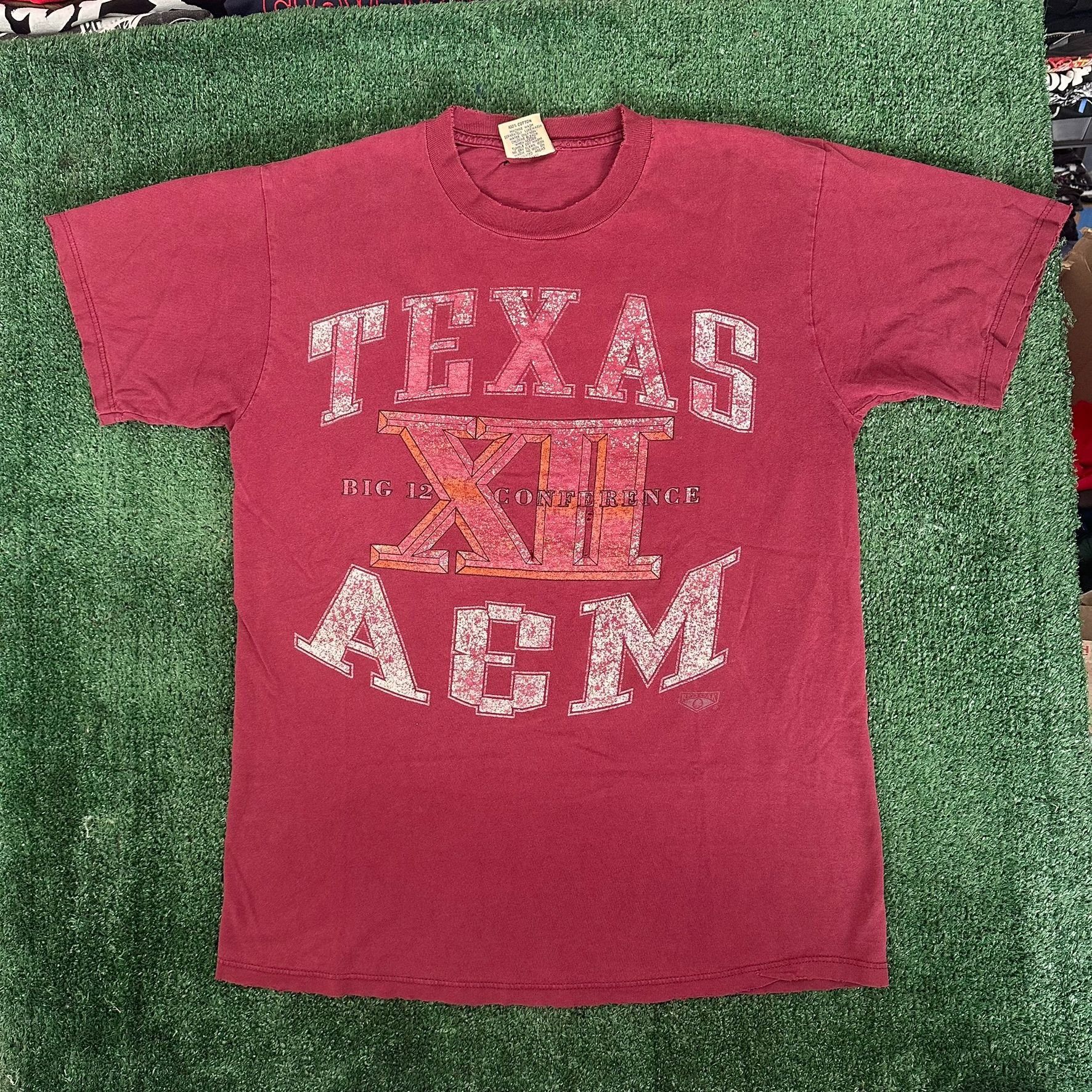 NCAA Vintage 90s Texas A&M T-Shirt Big 12 University College Tee Size US L / EU 52-54 / 3 - 1 Thumbnail