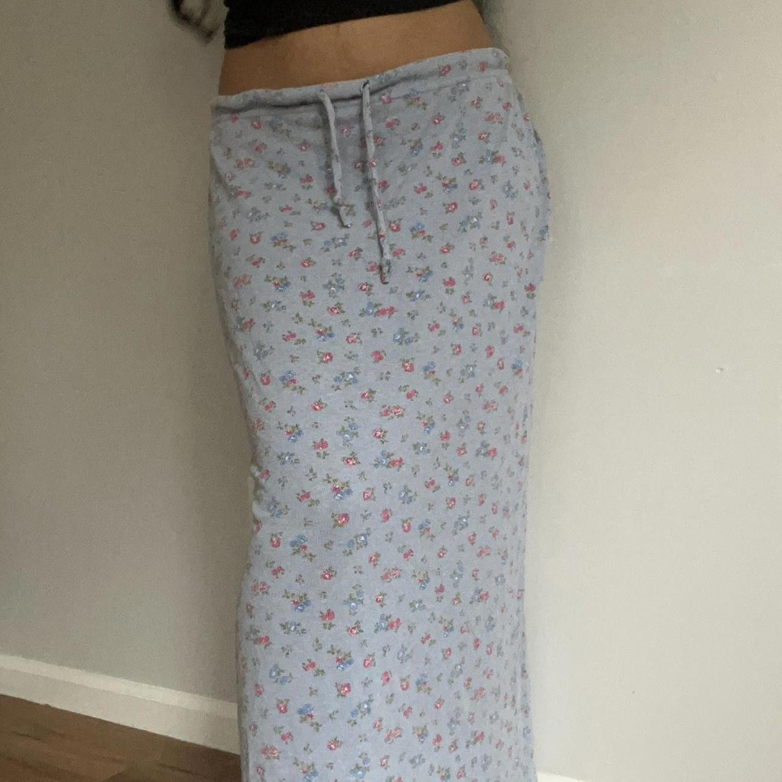 Other Blue floral maxi skirt with drawstring waist #fairycore Size 32" / US 10 / IT 46 - 1 Thumbnail