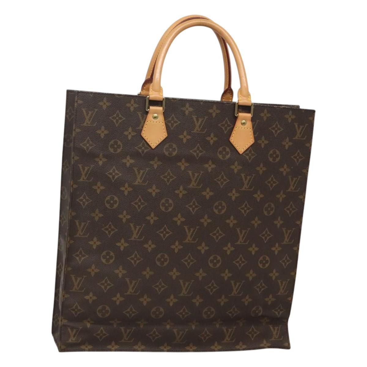 Louis Vuitton LOUIS VUITTON Monogram Sac Plat Hand Bag M51140 Size ONE SIZE - 1 Thumbnail