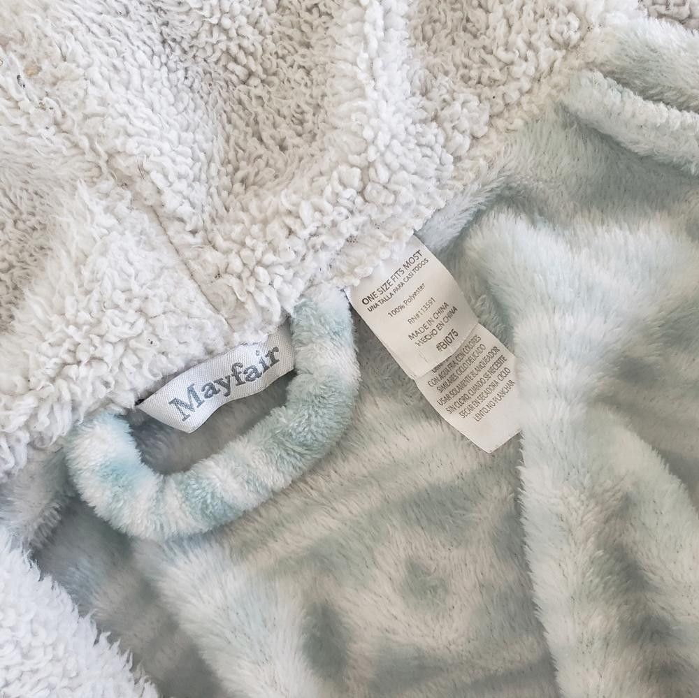 Designer Green White Detailed Mayfair Bath Robe Size ONE SIZE - 3 Thumbnail