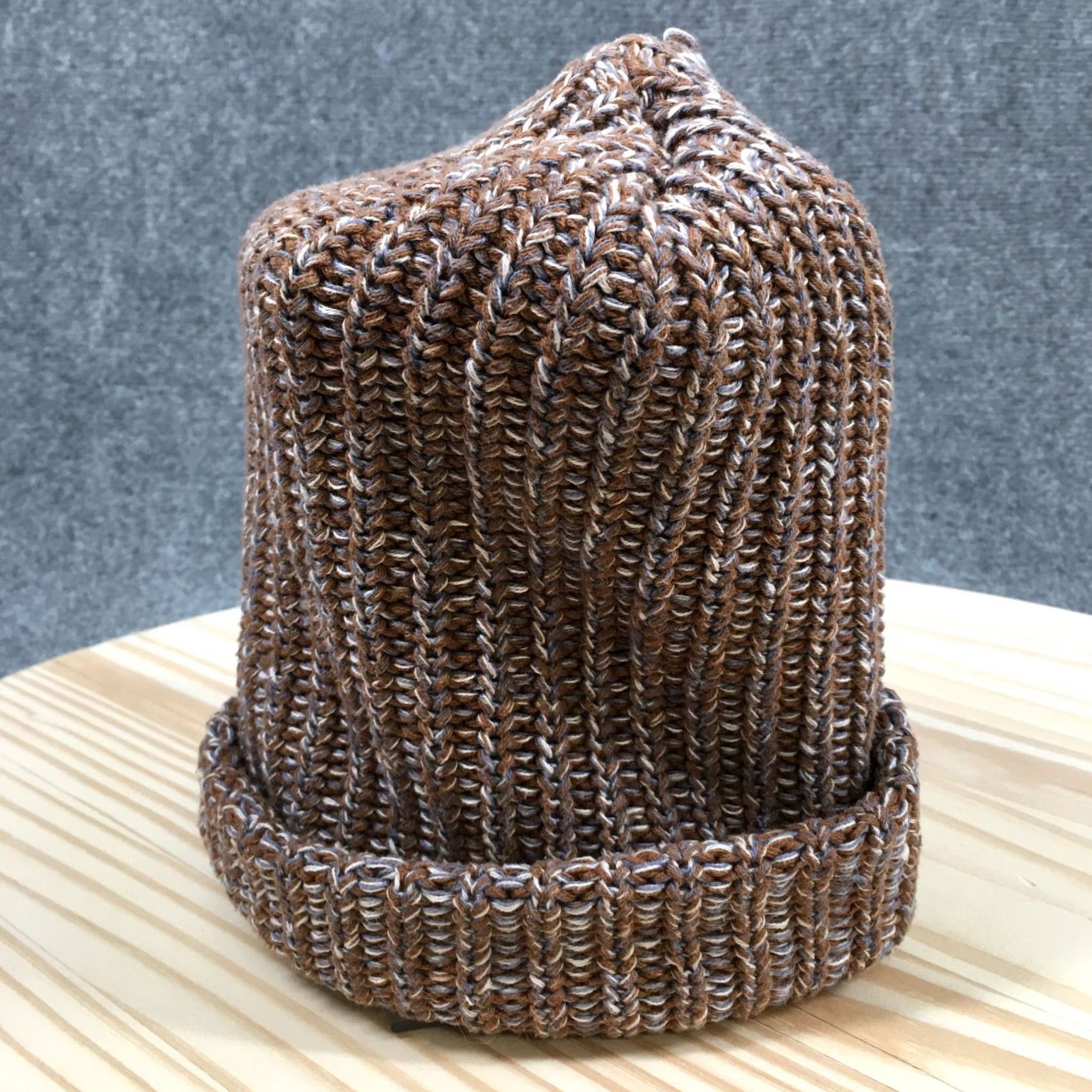 Vintage Love Your Melon Beanie Hat Womens One Size Knit Cotton Brown Winter Size ONE SIZE - 7 Thumbnail