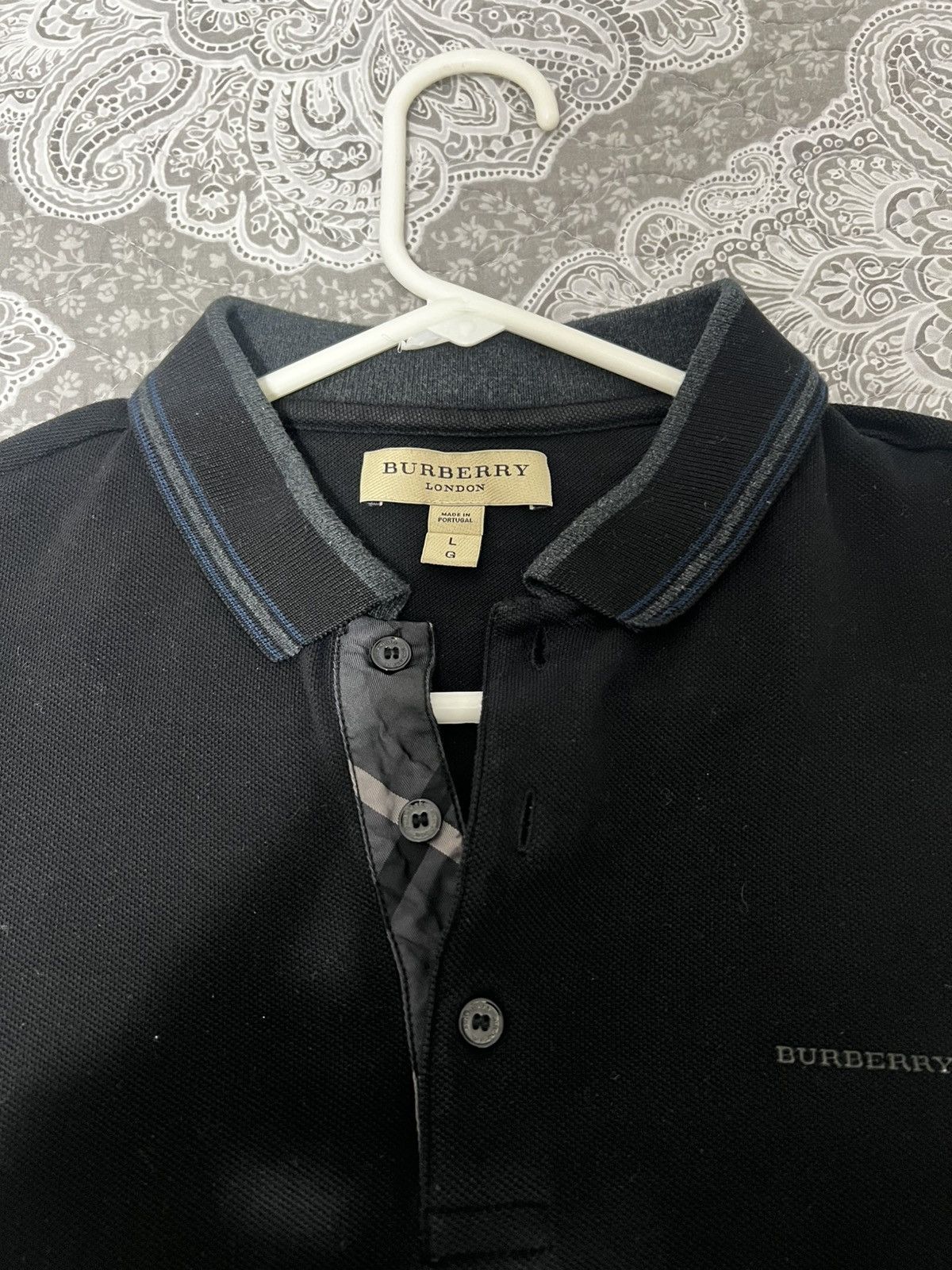 Burberry Burberry London Polo Shirt - Black - Size L Size US L / EU 52-54 / 3 - 2 Thumbnail