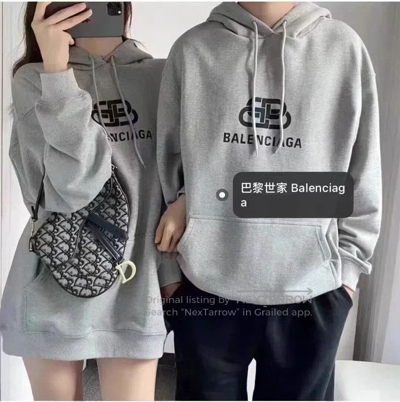 Balenciaga Balenciaga Gray Buckle Hoodie Size US S / EU 44-46 / 1 - 8 Thumbnail