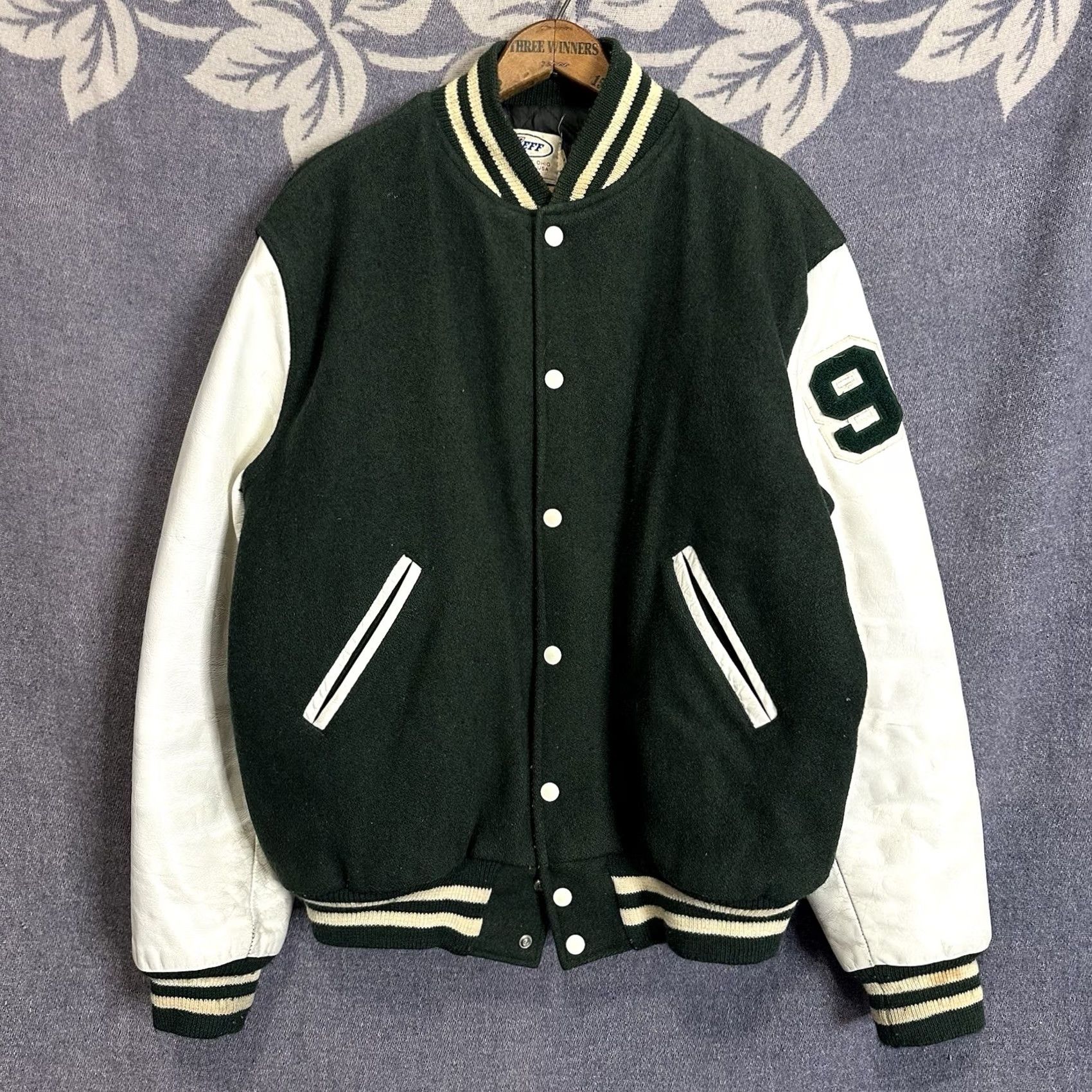 Vintage VINTAGE Neff Varsity Jacket - Greenvill e Theater Green 90s USA Mens L Jacket Size US L / EU 52-54 / 3 - 3 Thumbnail