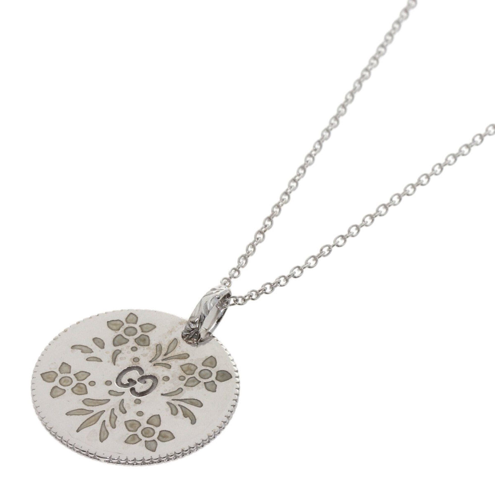 Gucci Gucci Icon Bloom Circle Necklace 18K White Gold Women's GUCCI Size ONE SIZE - 1 Thumbnail