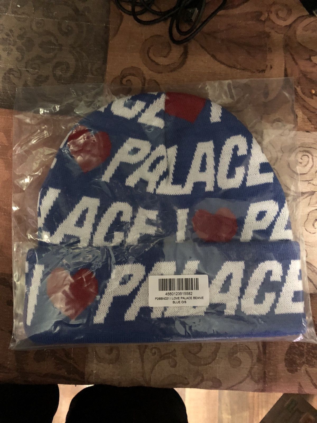 image of Palace I Love Palace Beanie in Blue, Men's
