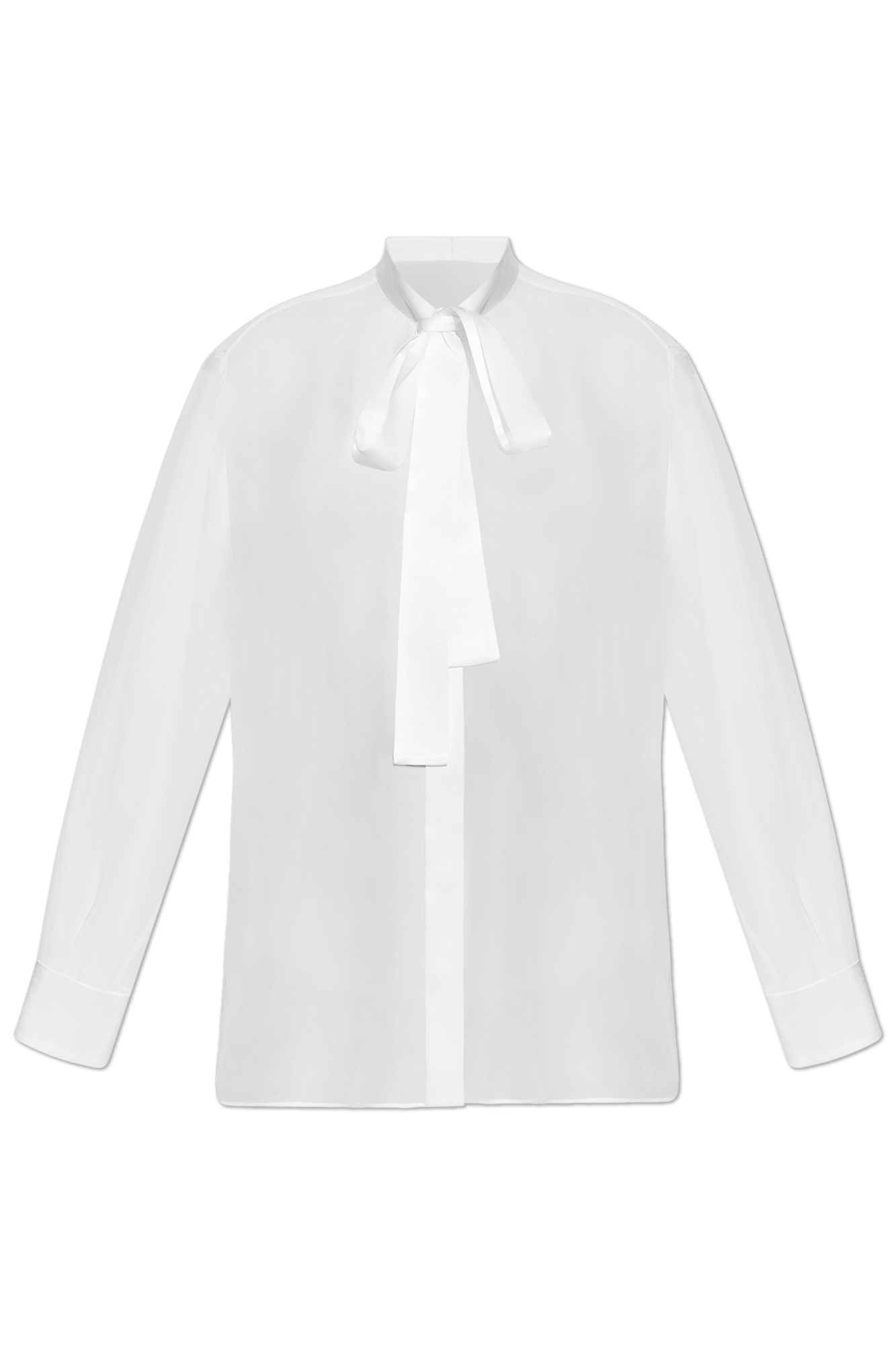 Dolce & Gabbana o1s22i1n0225 Silk Shirt in White Size M / US 6-8 / IT 42-44 - 1 Thumbnail