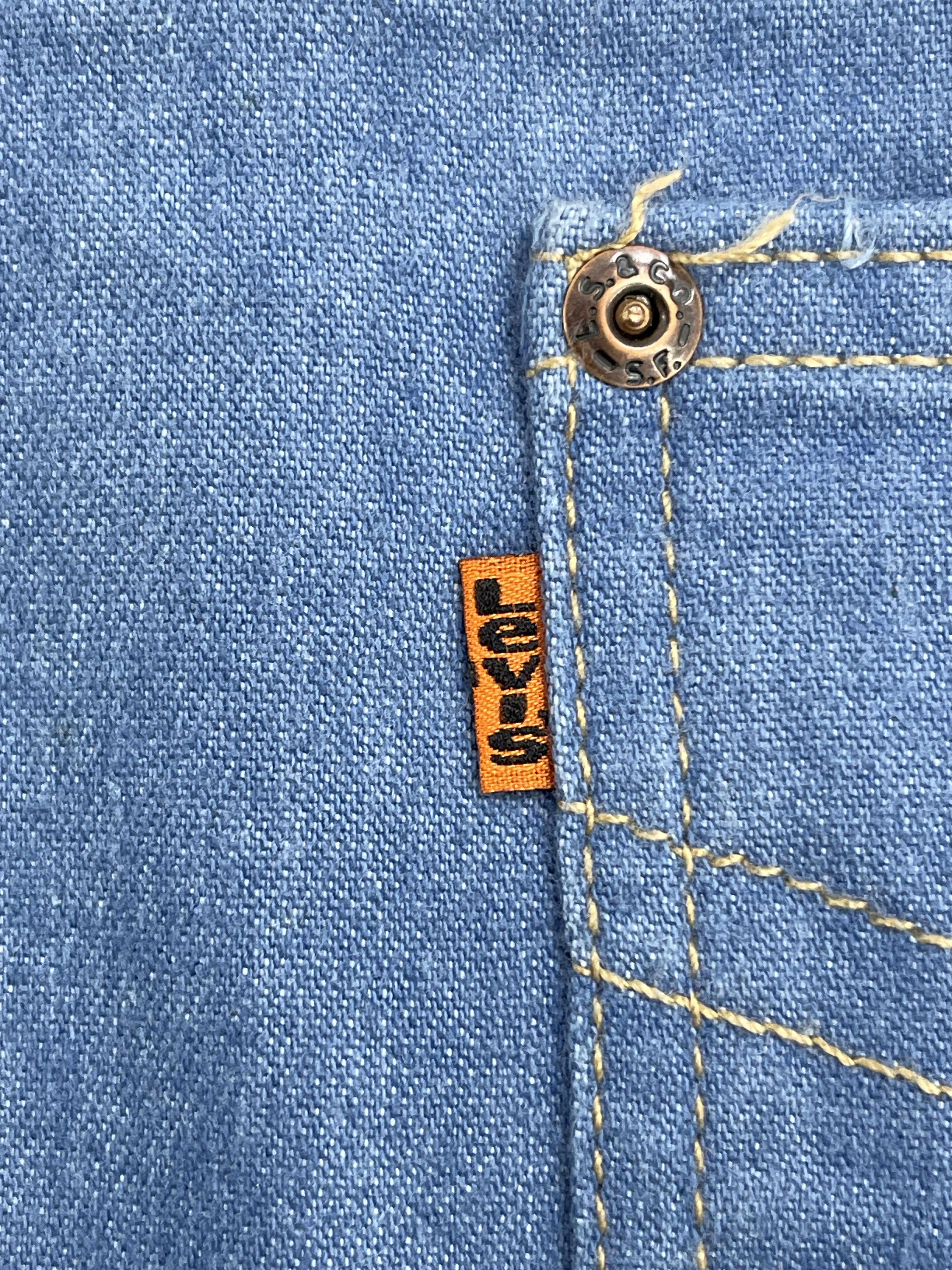Levi's 80s Vintage Levis Flare Orange Tab Jeans DP2502 Size US 44 / EU 60 - 5 Thumbnail