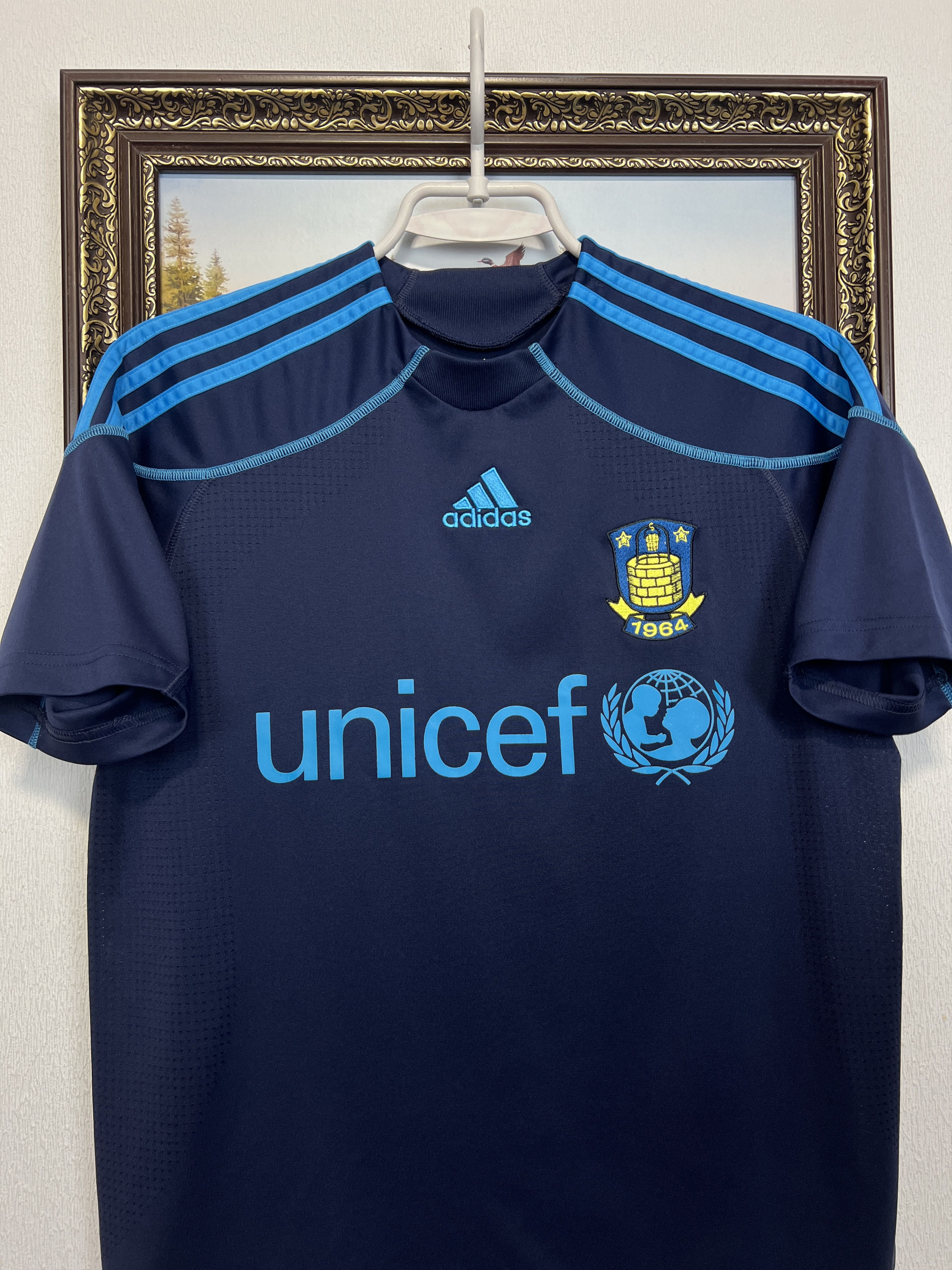 Adidas Brondby Away football shirt Soccer Jersey Trikot Size Boys L Size US XXS / EU 40 - 2 Thumbnail